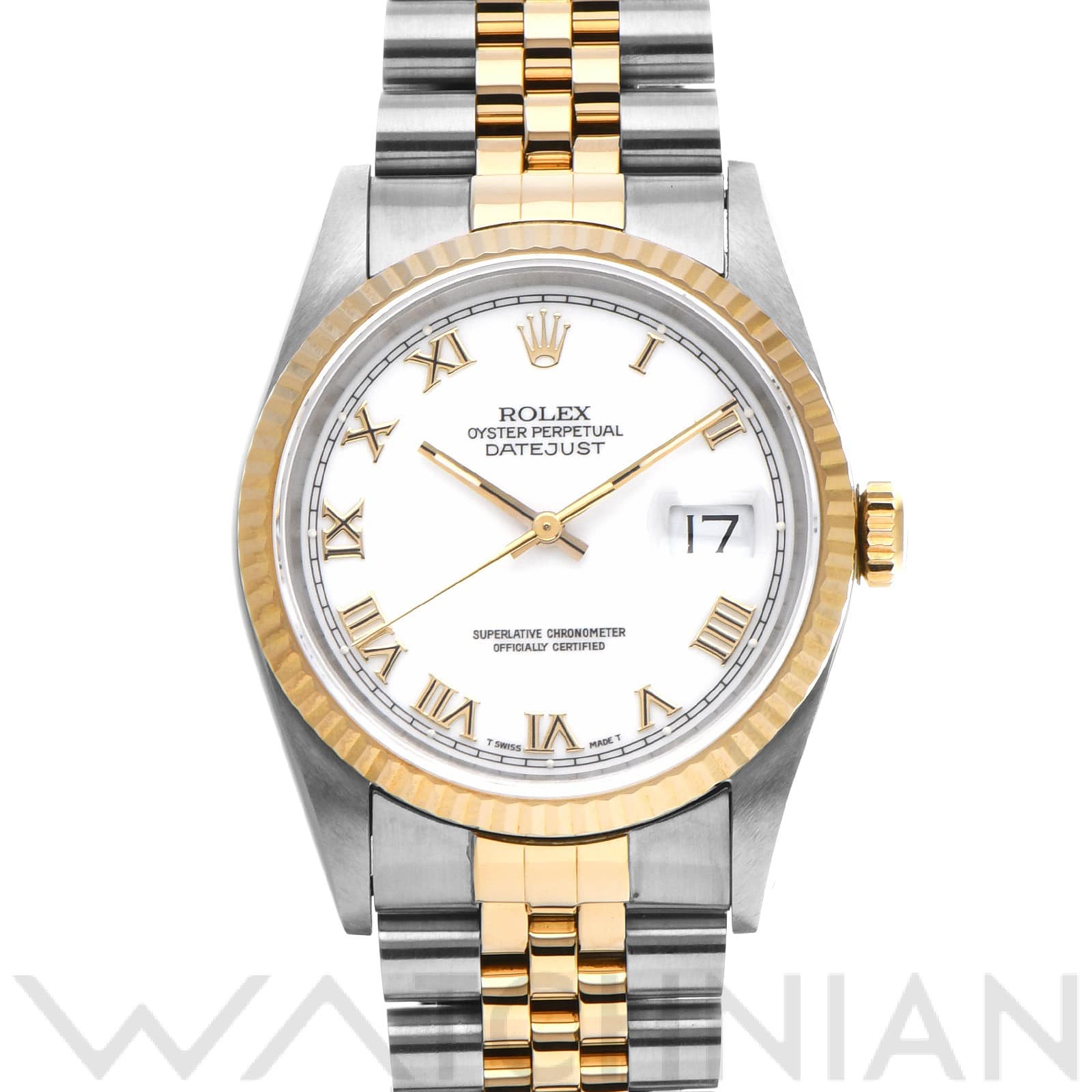 ロレックス デイトジャスト 16233 ホワイトシャンタン メンズ 時計 【中古】【wristwatch】