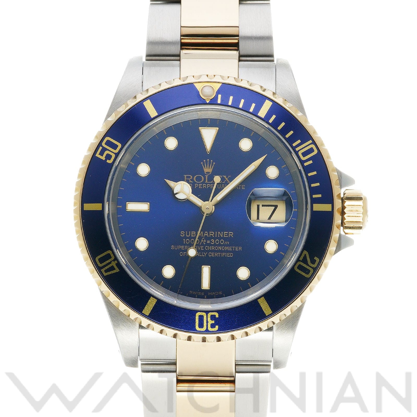 サブマリーナ デイト 16613 A番(1999年頃製造) ブルー ロレックス ROLEX メンズ 【中古】