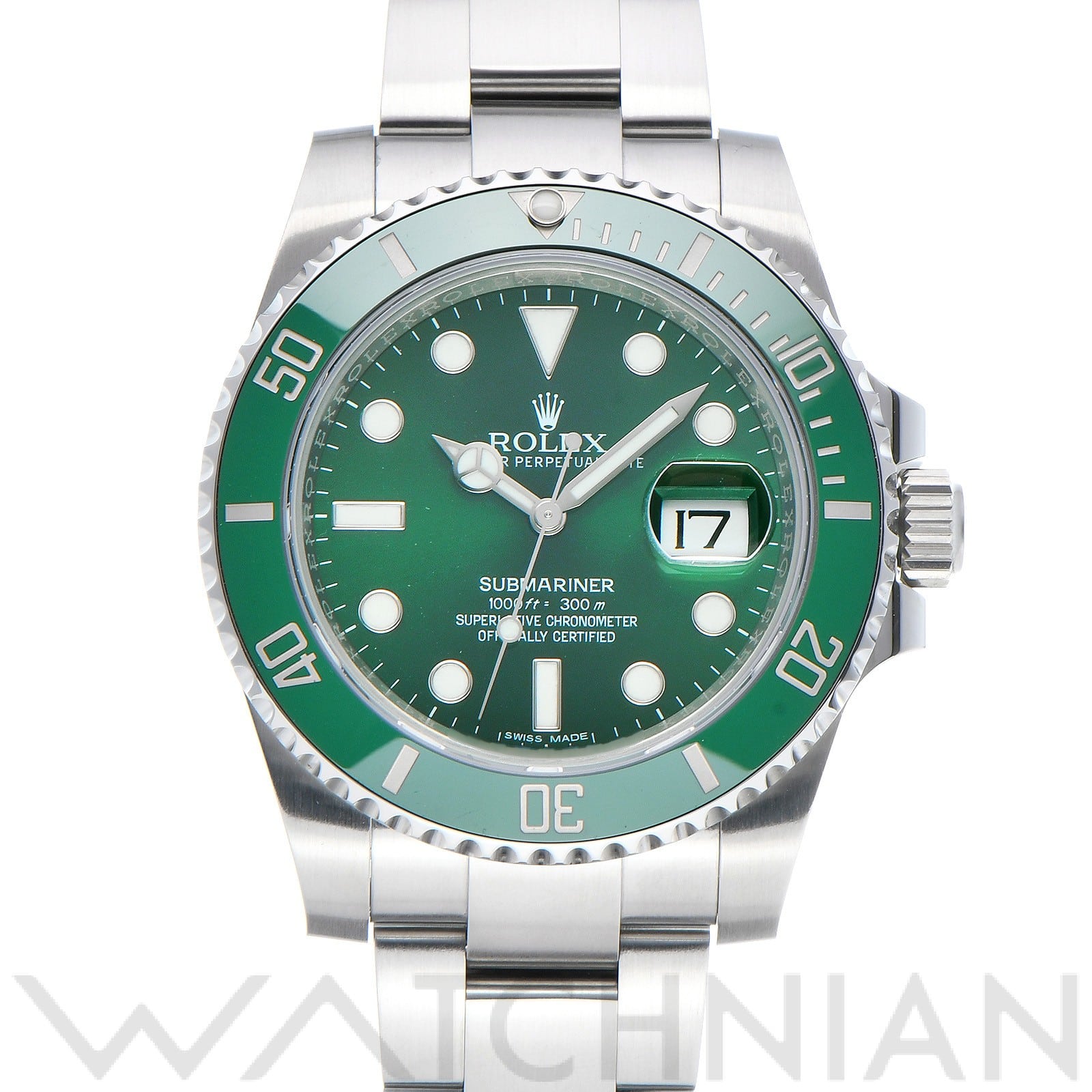 ロレックス サブマリーナ デイト 116610LV グリーン メンズ 時計 【中古】【wristwatch】