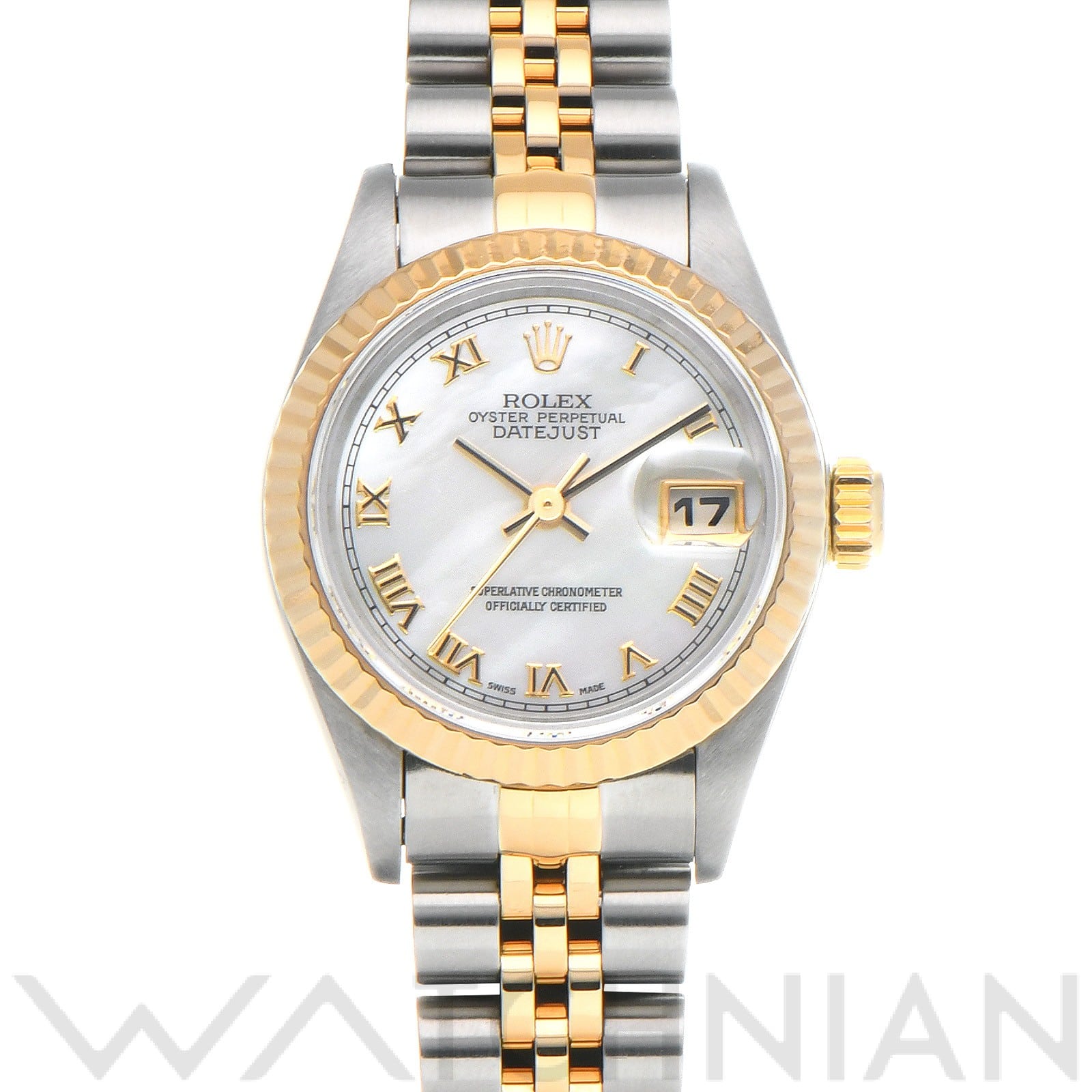 ロレックス デイトジャスト 26 69173NR ホワイトシェル レディース 時計 【中古】【wristwatch】