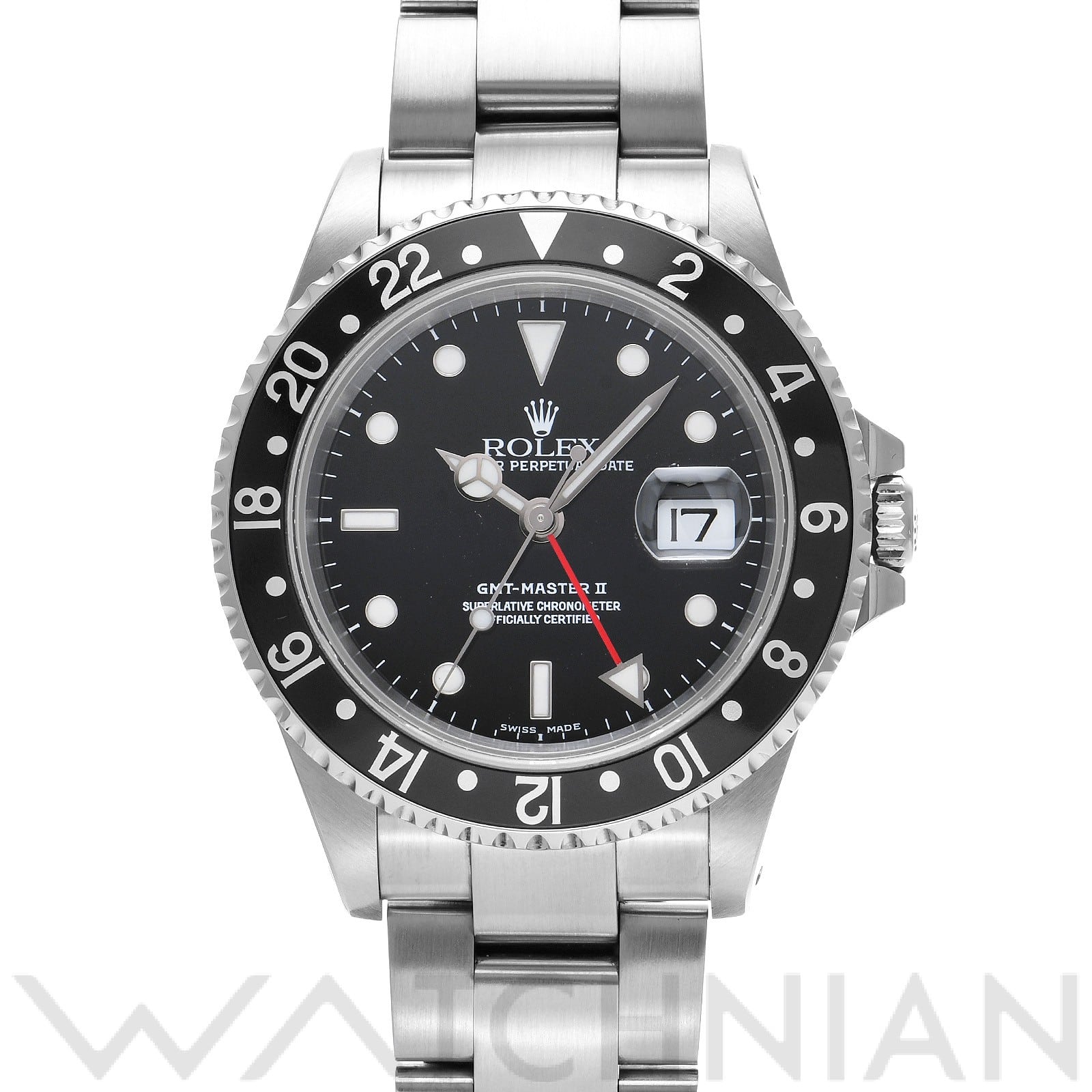 ロレックス GMTマスターII 16710 ブラック メンズ 時計 【中古】【wristwatch】