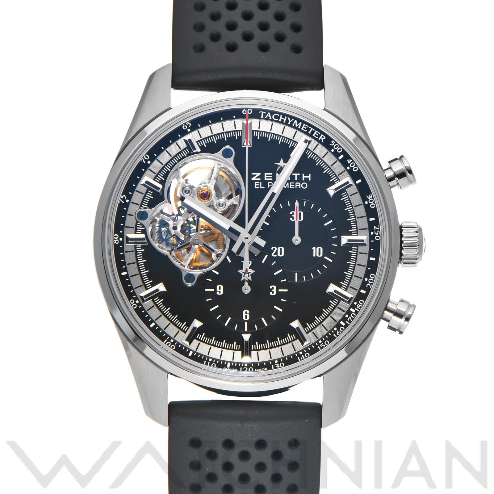 ゼニス / ZENITH クロノマスター エル・プリメロ オープン 03.2040.4061/21.R576 ブラック メンズ 時計 【中古】【wristwatch】