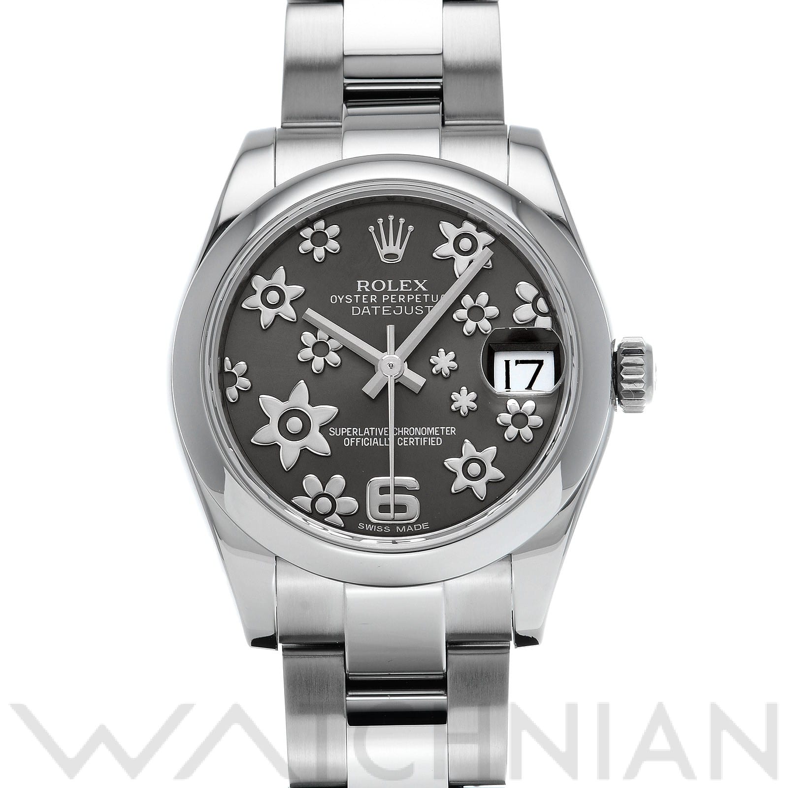 ロレックス デイトジャスト 31 178240 グレーフラワー ユニセックス 時計 【中古】【wristwatch】