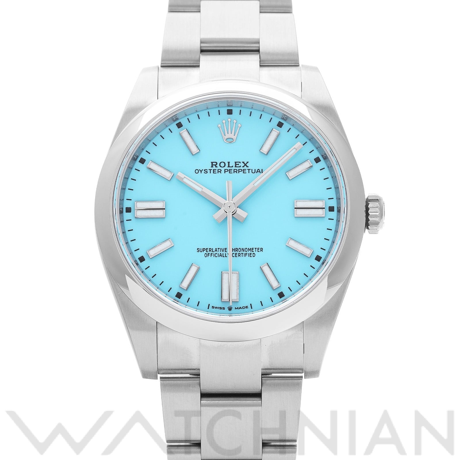 ロレックス オイスターパーペチュアル 41 124300 ターコイズブルー メンズ 時計 【中古】【wristwatch】