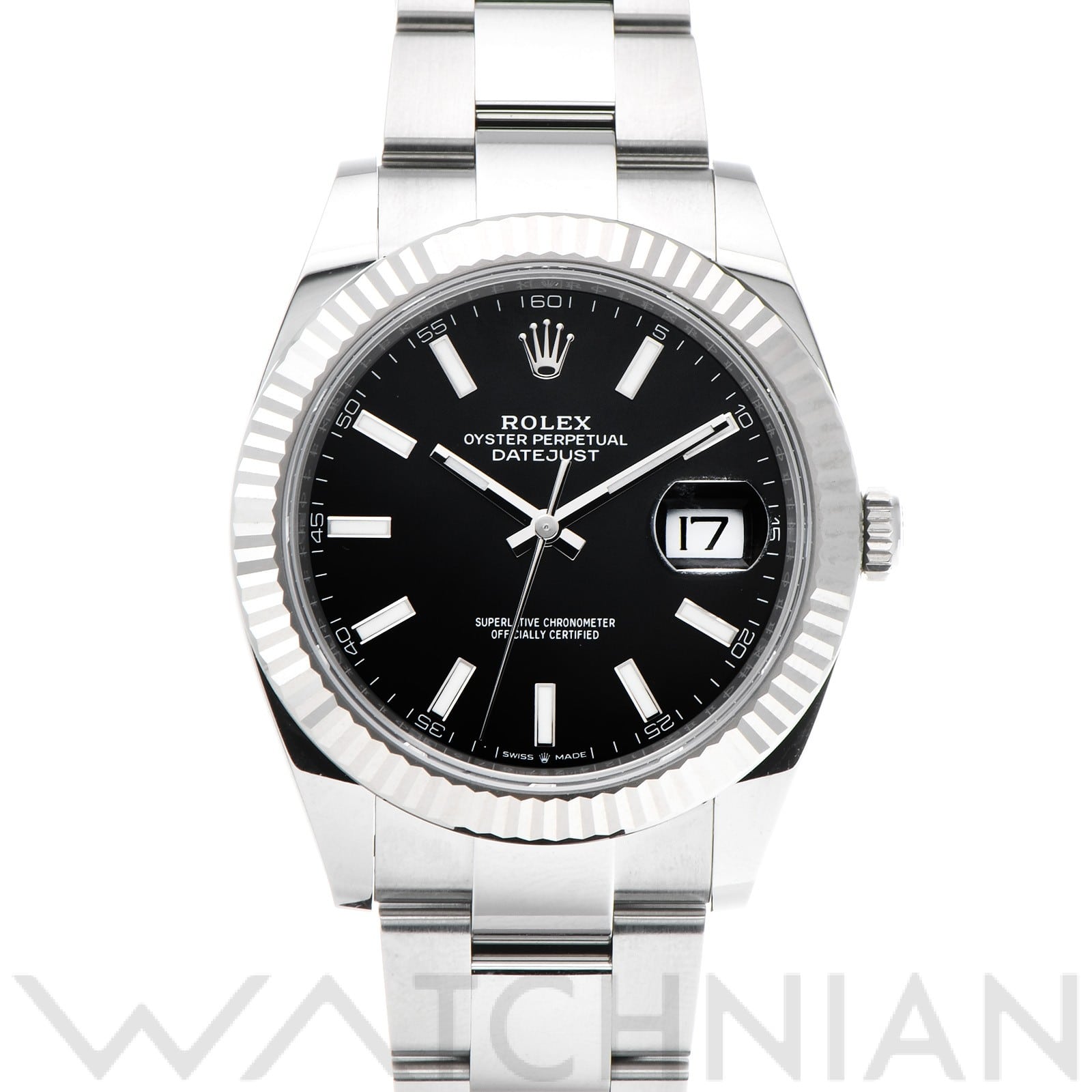 ロレックス デイトジャスト 41 126334 ブライトブラック メンズ 時計 【中古】【wristwatch】