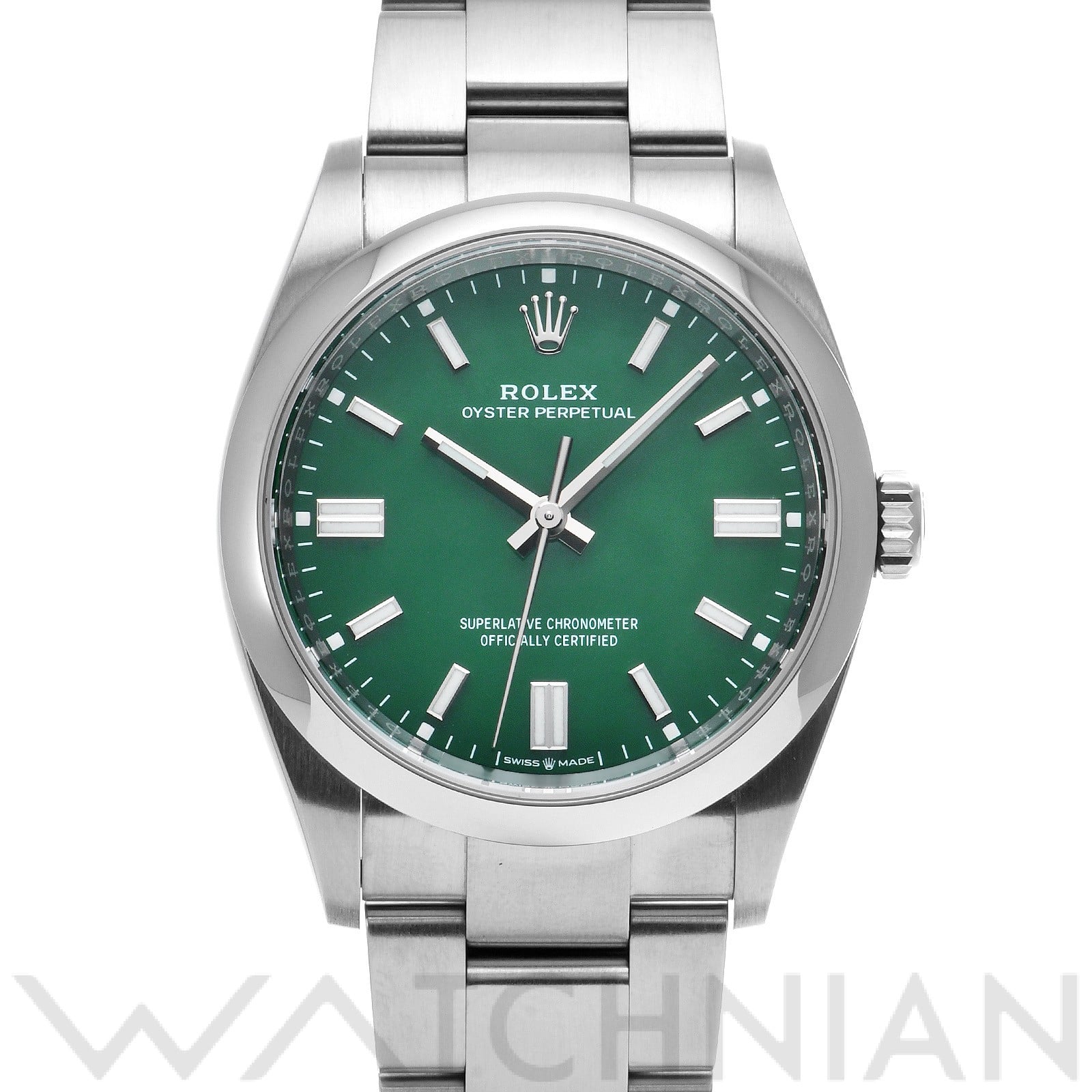 ロレックス オイスターパーペチュアル 36 126000 グリーン メンズ 時計 【中古】【wristwatch】