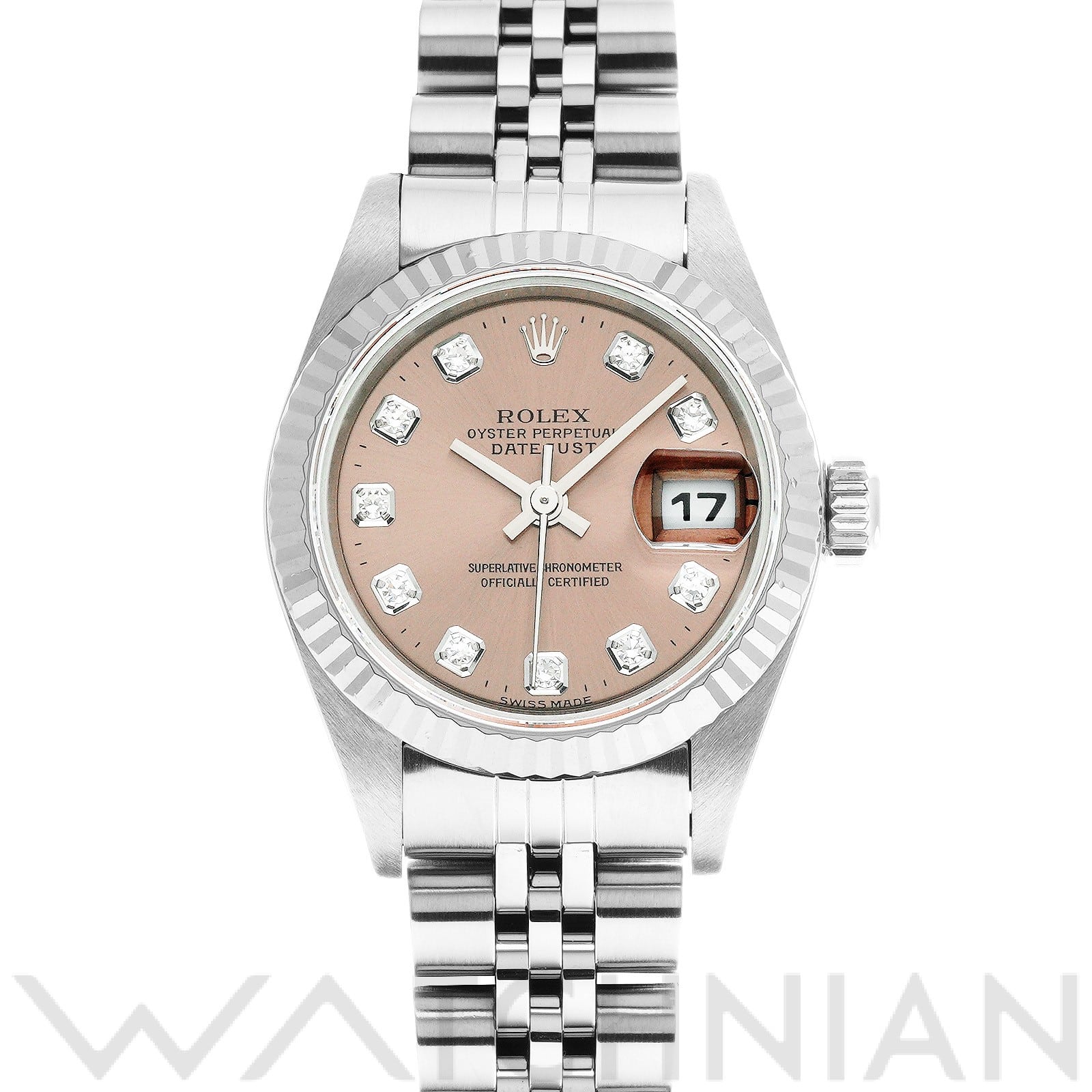 ロレックス デイトジャスト 79174G ピンク/ダイヤモンド レディース 時計 【中古】【wristwatch】