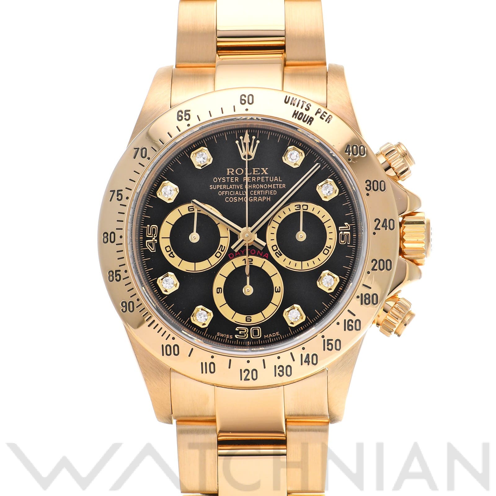 ロレックス コスモグラフ デイトナ 16528G ブラック/ダイヤモンド メンズ 時計 【中古】【wristwatch】