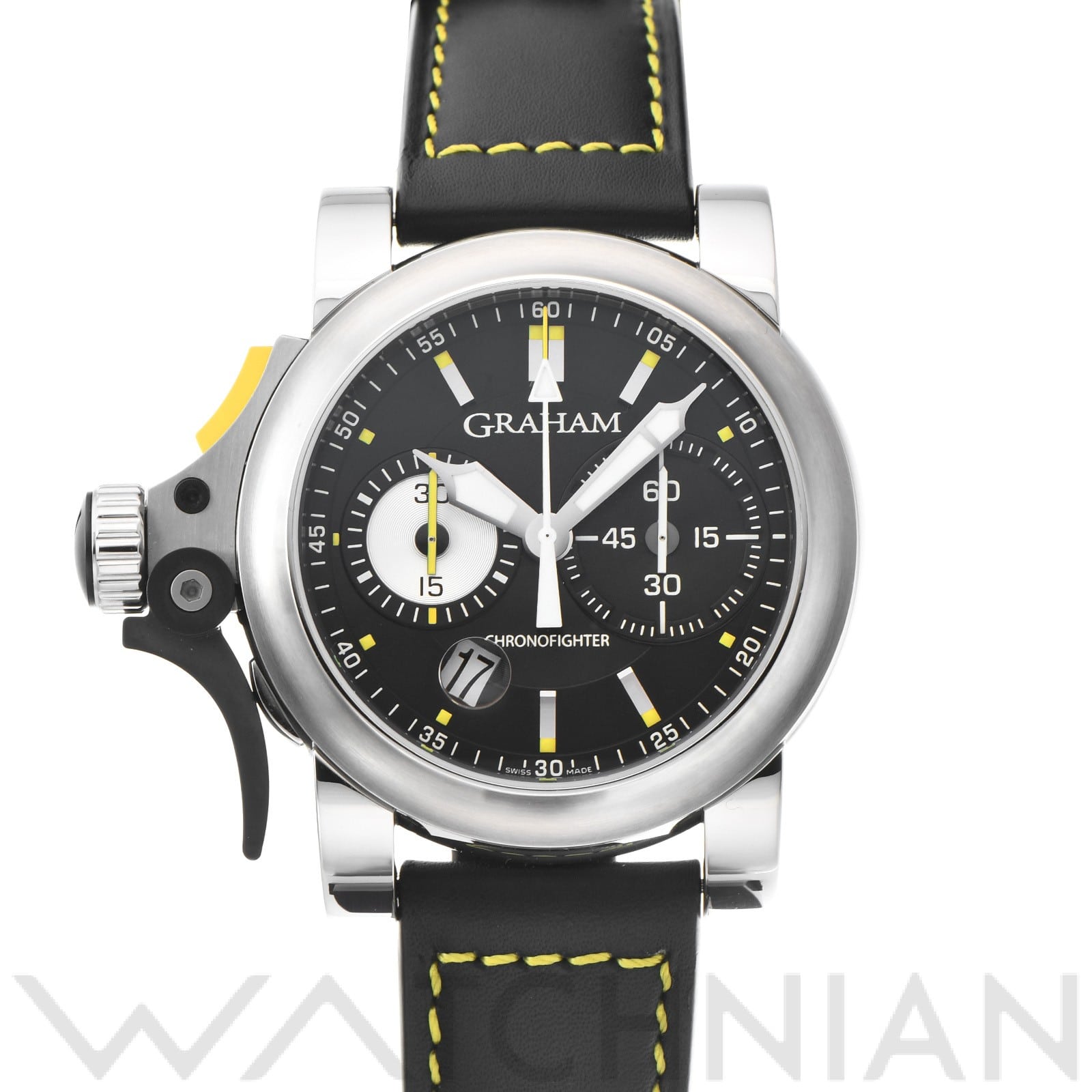 グラハム / GRAHAM クロノファイター RACトリガー 2TRAS.B01A ブラック メンズ 時計 【中古】【wristwatch】