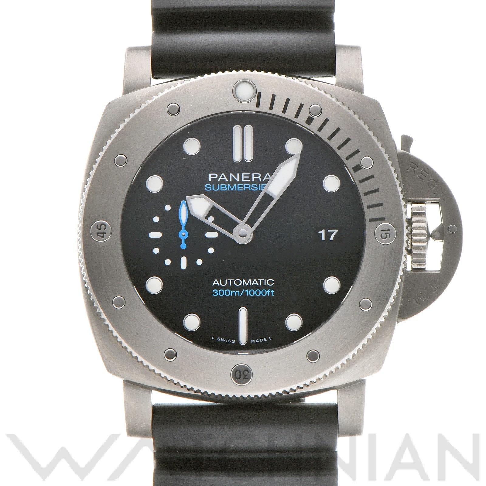 ルミノール 1950 サブマーシブル 3デイズ チタニオ PAM01305 V番(2019年製造) ブラック パネライ OFFICINE PANERAI メンズ 【中古】