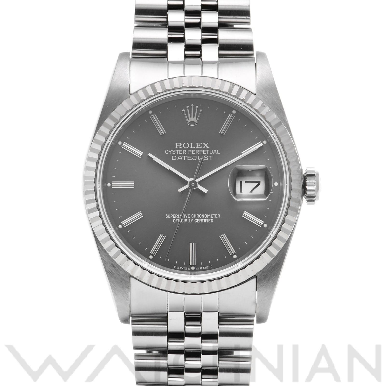 ロレックス デイトジャスト 16234 グレー メンズ 時計 【中古】【wristwatch】