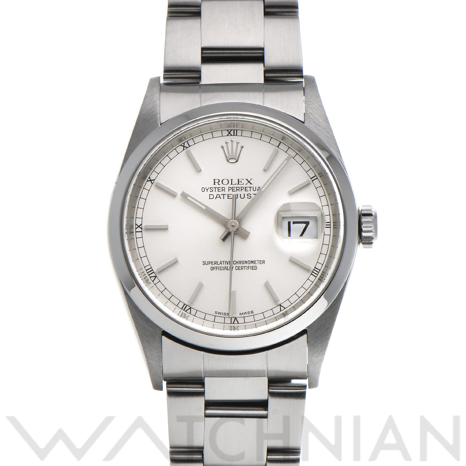 ロレックス デイトジャスト 36 16200 シルバー メンズ 時計 【中古】【wristwatch】