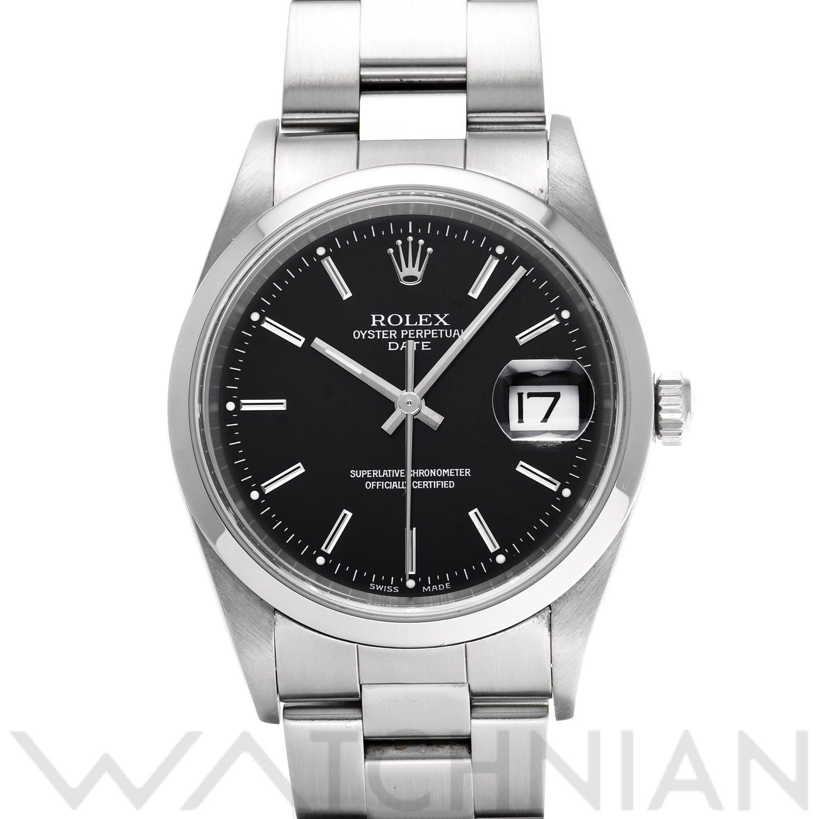 ロレックス オイスターパーペチュアル デイト 15200 ブラック メンズ 時計 【中古】【wristwatch】