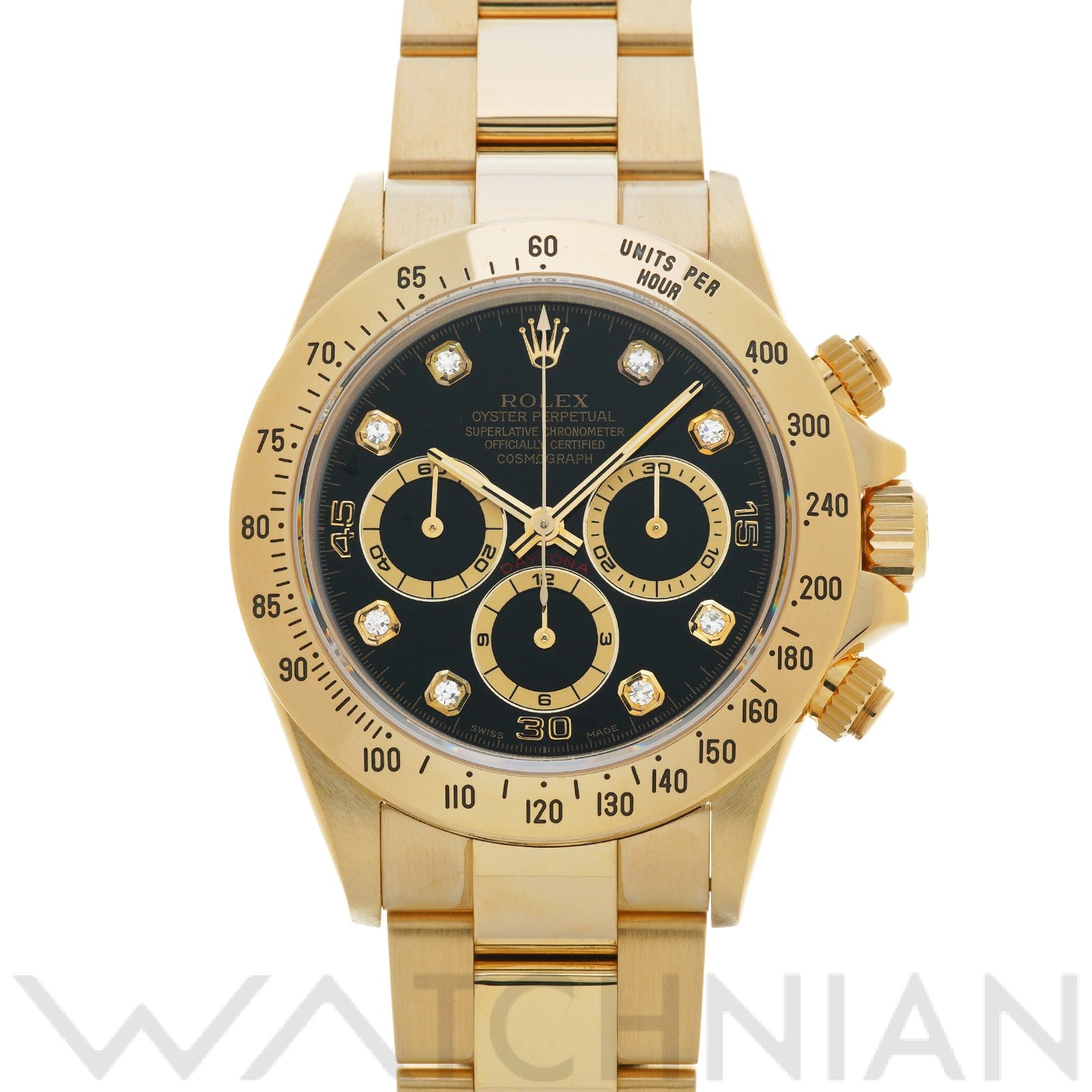 ロレックス コスモグラフ デイトナ 16528G ブラック/ダイヤモンド メンズ 時計 【中古】【wristwatch】
