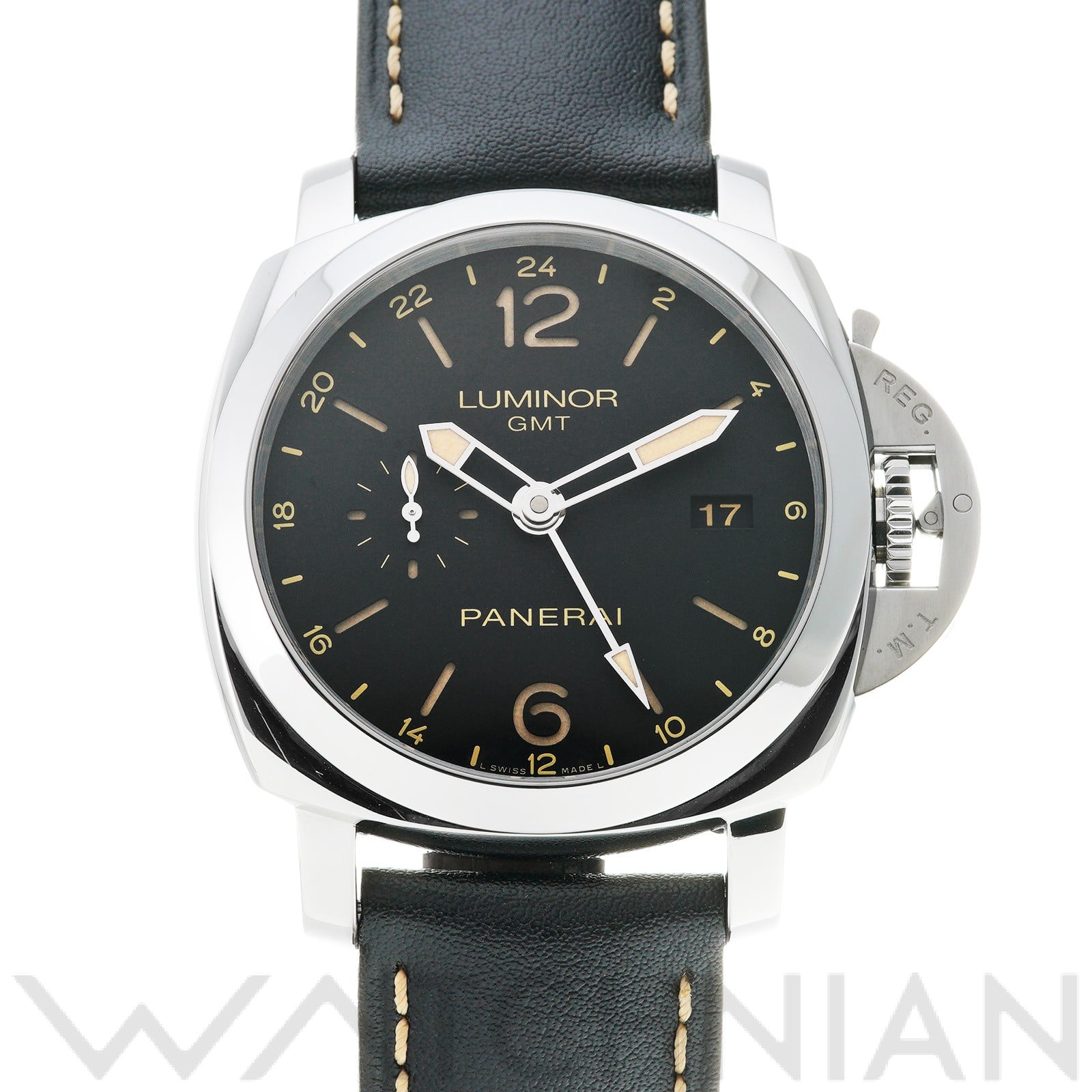 ルミノール 1950 3デイズ GMT 24H アッチャイオ PAM00531 Q番(2014年製造) ブラック パネライ OFFICINE PANERAI メンズ 【中古】