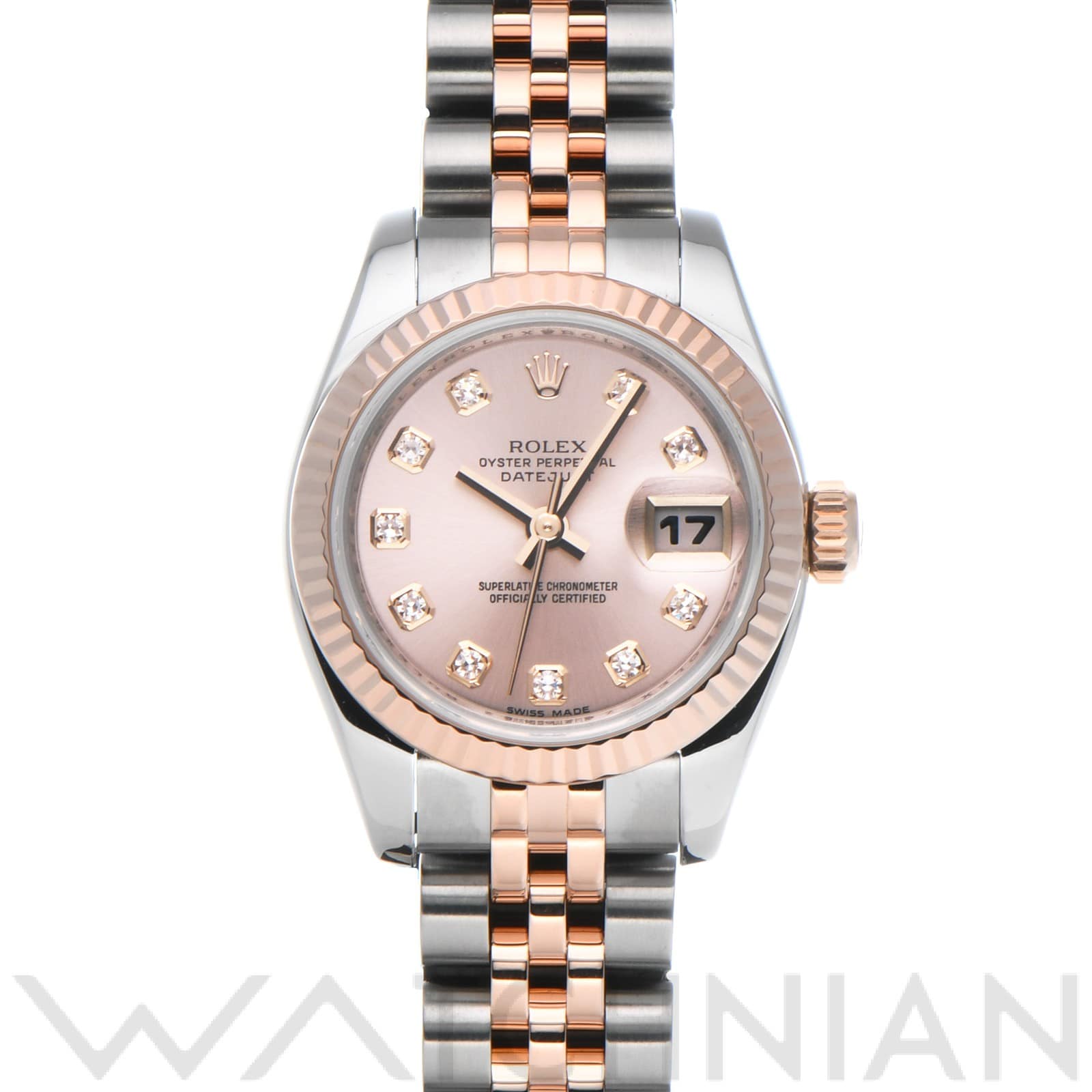 ロレックス レディ デイトジャスト 26 179171G ピンク/ダイヤモンド レディース 時計 【中古】【wristwatch】
