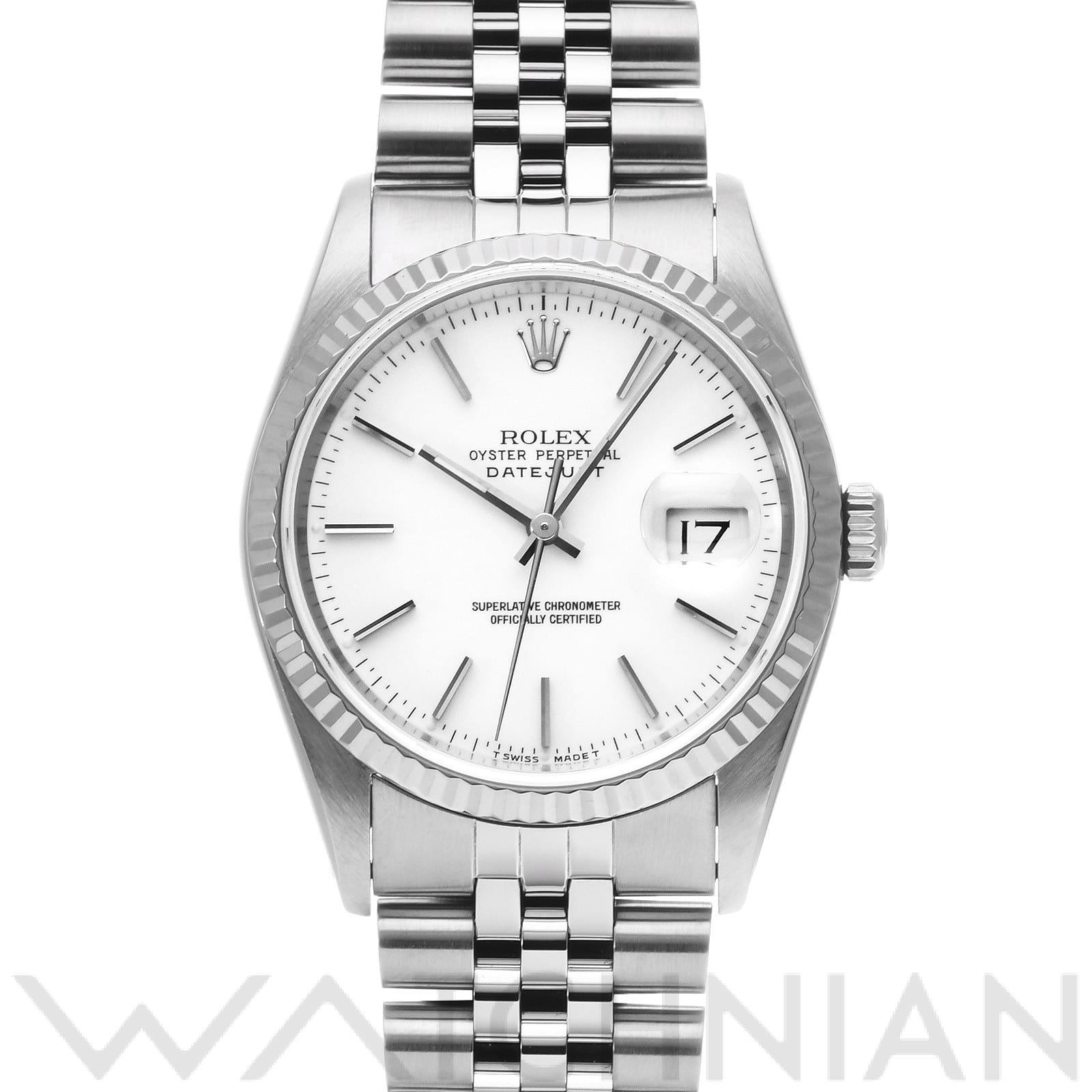 ロレックス デイトジャスト 36 16234 ホワイト メンズ 時計 【中古】【wristwatch】