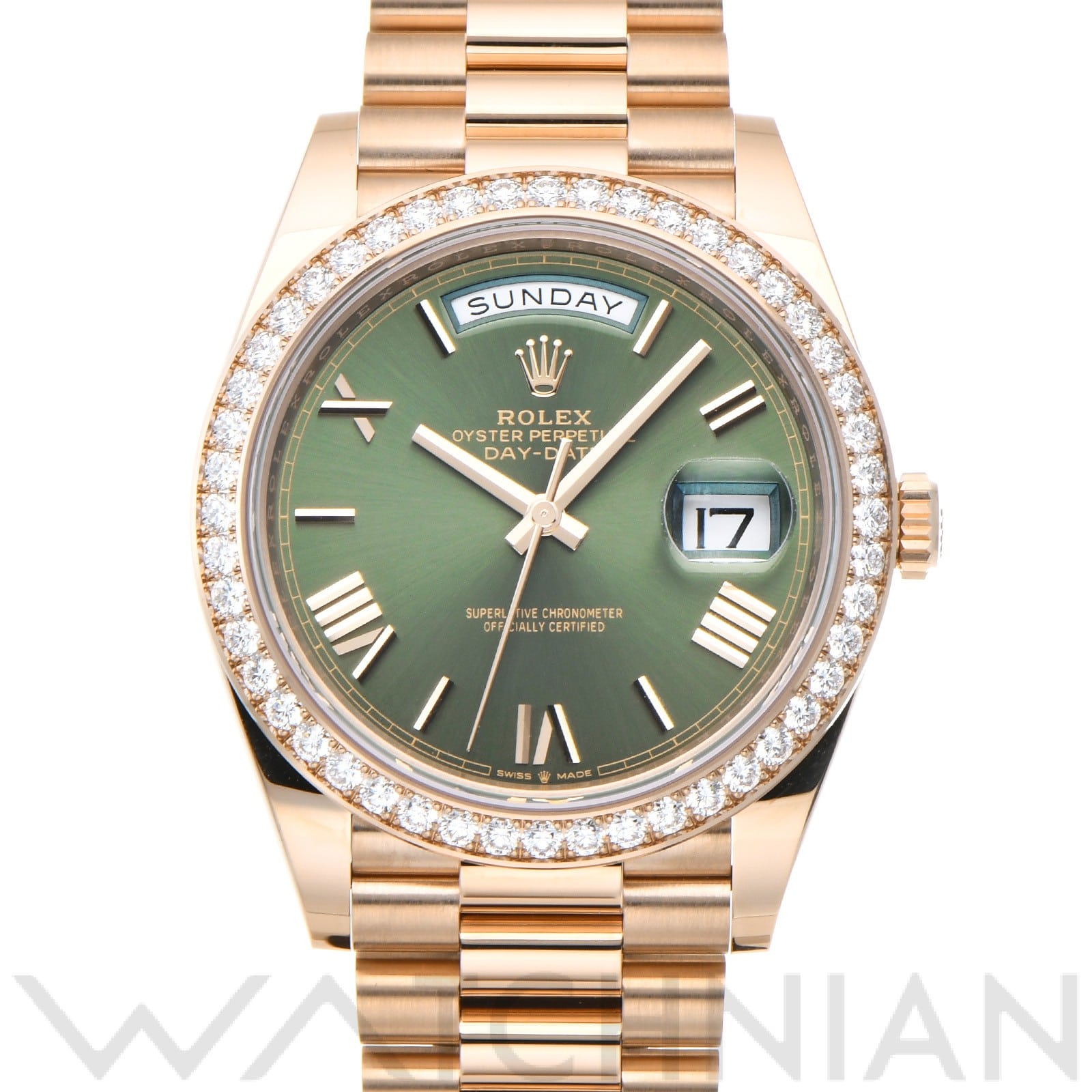 ロレックス デイデイト 40 228345RBR オリーブグリーン メンズ 時計 【未使用】【wristwatch】