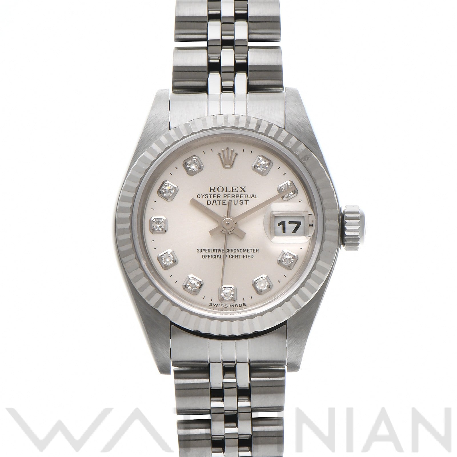 ロレックス デイトジャスト 26 79174G シルバー/ダイヤモンド レディース 時計 【中古】【wristwatch】