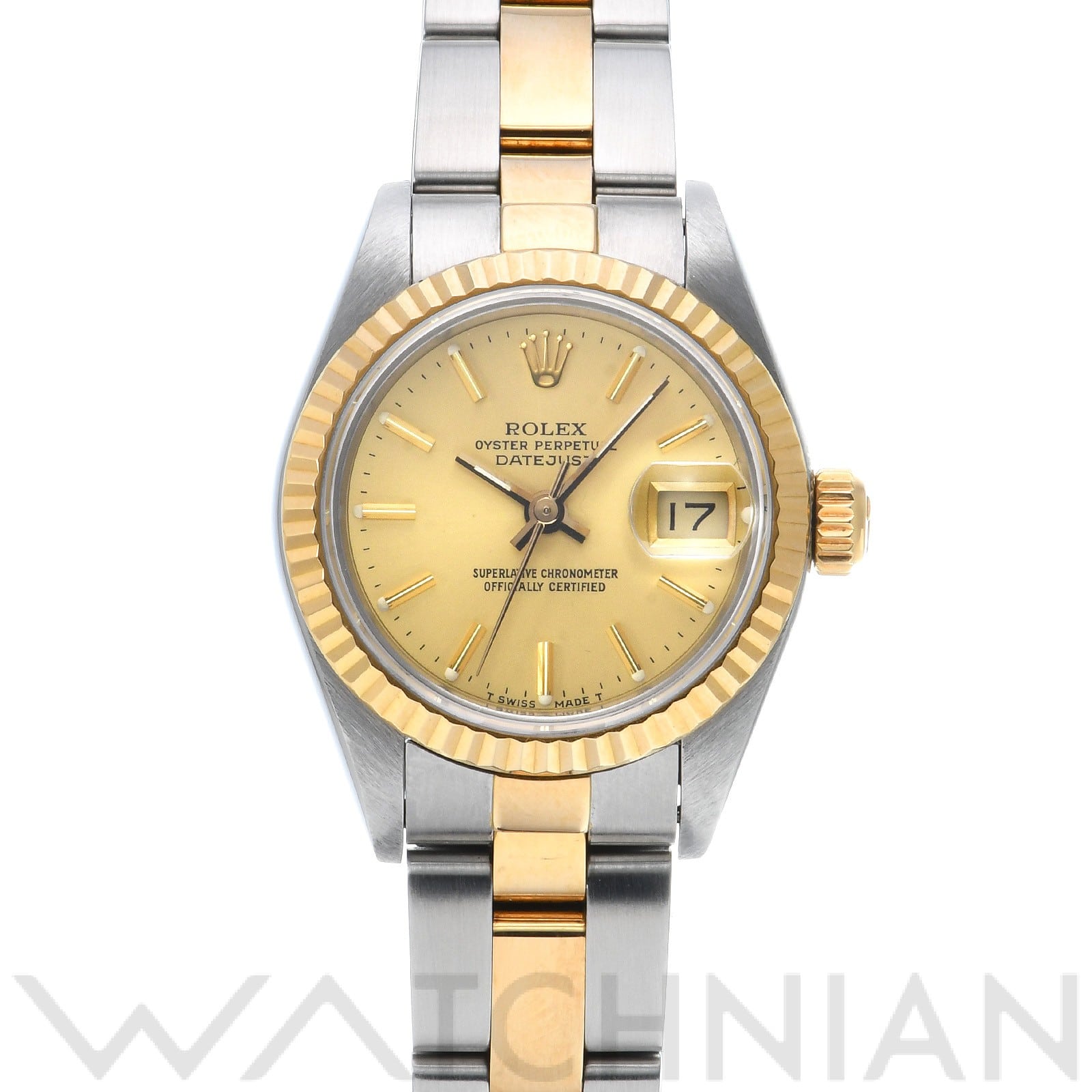 ロレックス デイトジャスト 69173 シャンパン レディース 時計 【中古】【wristwatch】