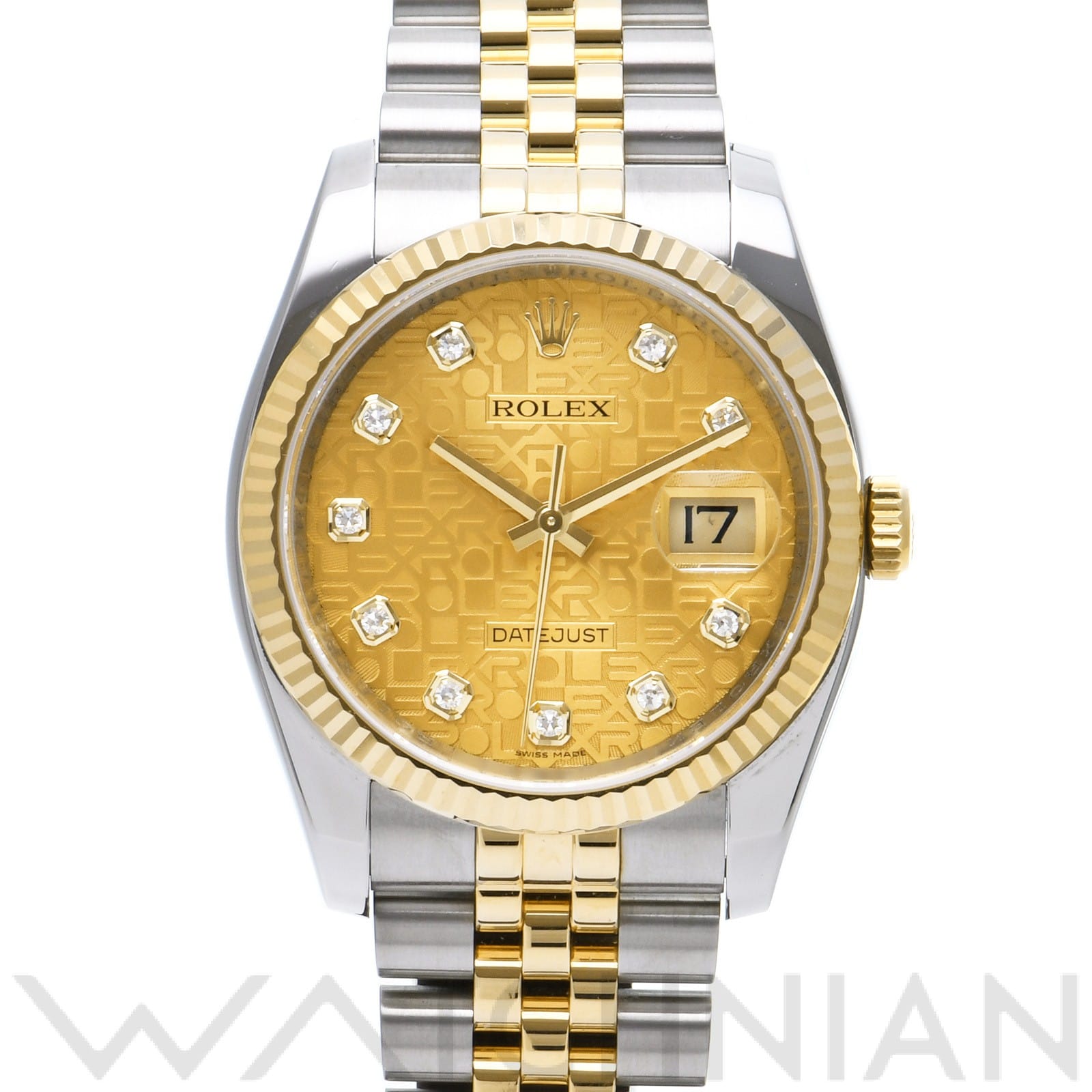 ロレックス デイトジャスト 36 116233G シャンパンコンピュータ/ダイヤモンド メンズ 時計 【中古】【wristwatch】