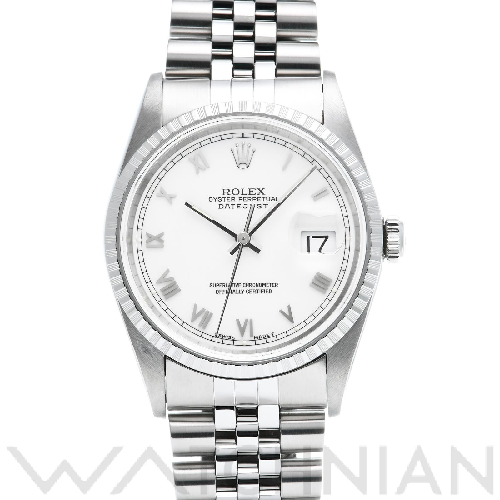 ロレックス デイトジャスト 16220 ホワイト メンズ 時計 【中古】【wristwatch】