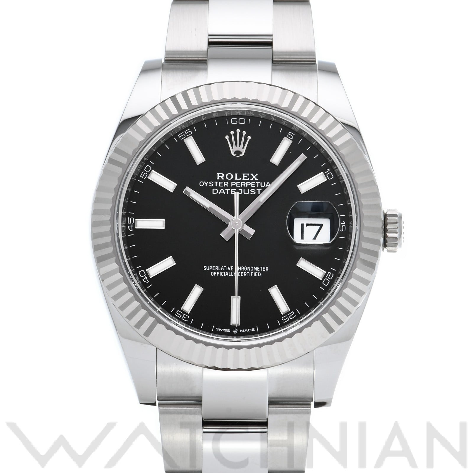 ロレックス デイトジャスト 41 126334 ブライトブラック メンズ 時計 【中古】【wristwatch】