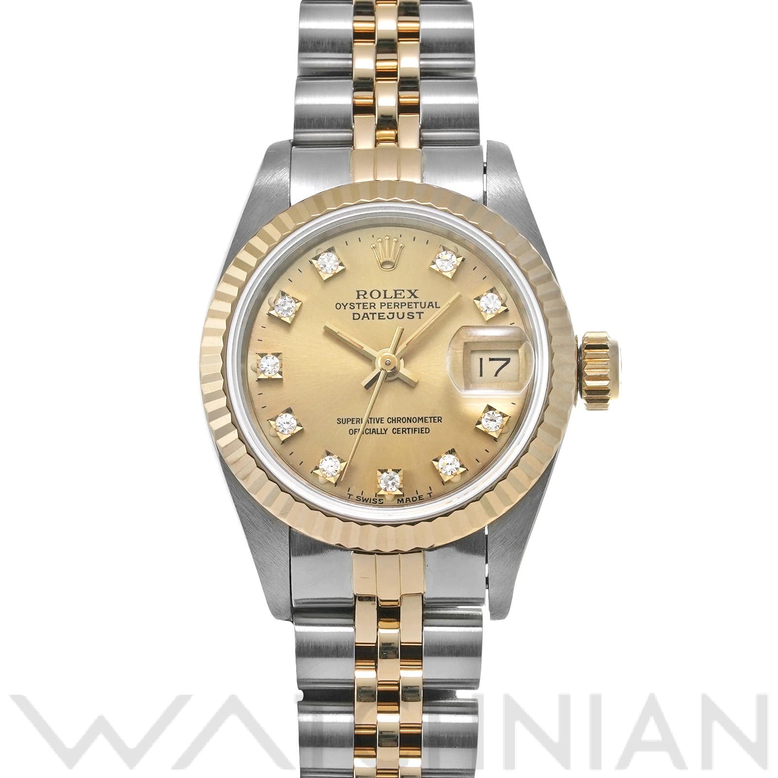 デイトジャスト 69173G E番(1990年頃製造) シャンパン/ダイヤモンド ロレックス ROLEX レディース 【中古】
