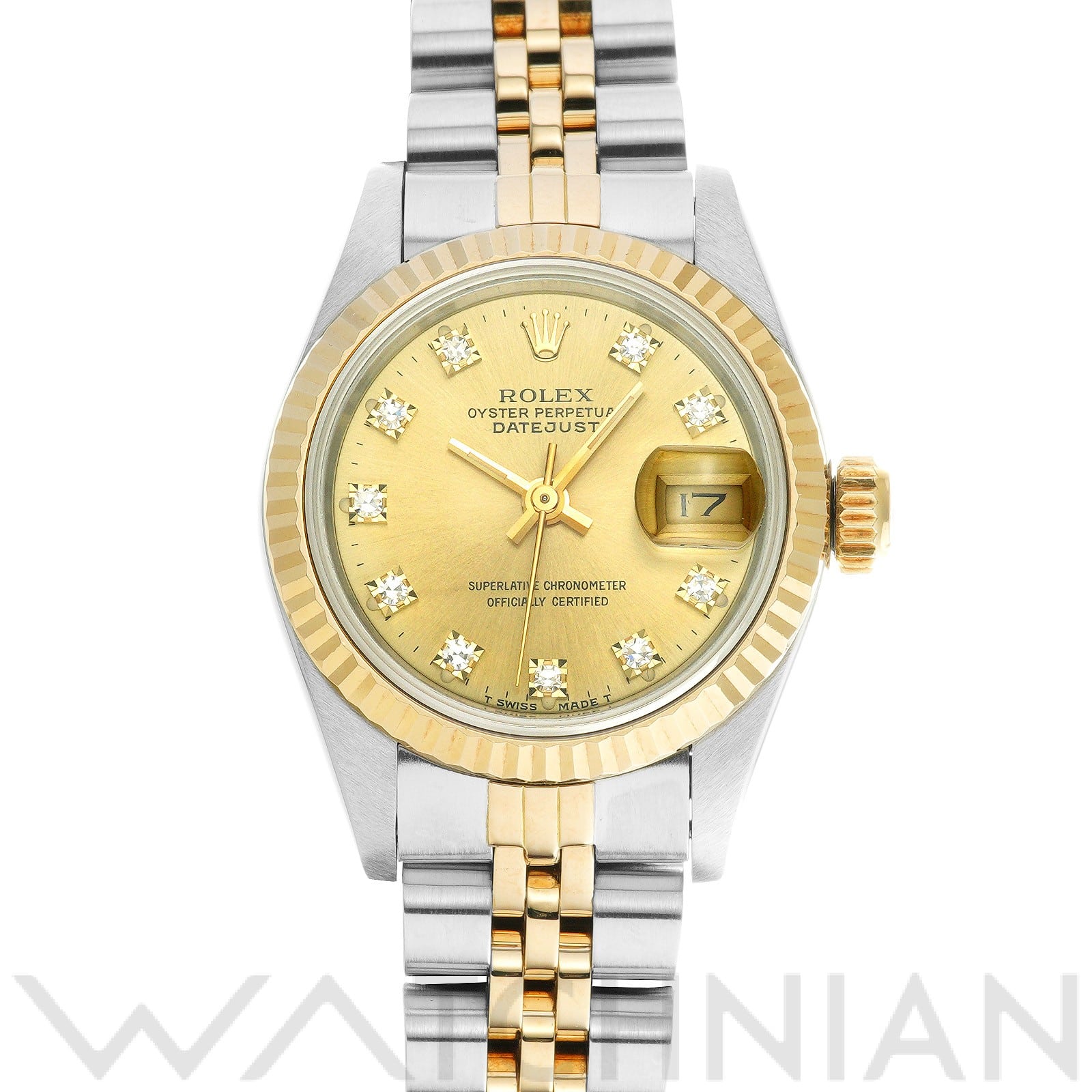 デイトジャスト 69173G R番(1988年頃製造) シャンパン/ダイヤモンド ロレックス ROLEX レディース 【中古】