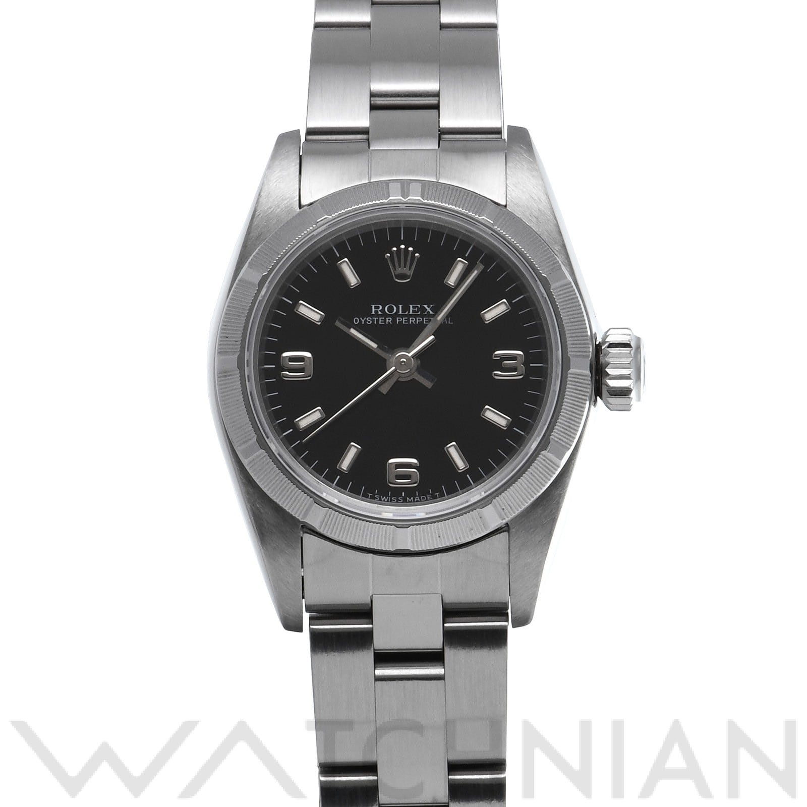 ロレックス / ROLEX オイスターパーペチュアル 24ミリ 67230 ブラック レディース 時計 【中古】【wristwatch】