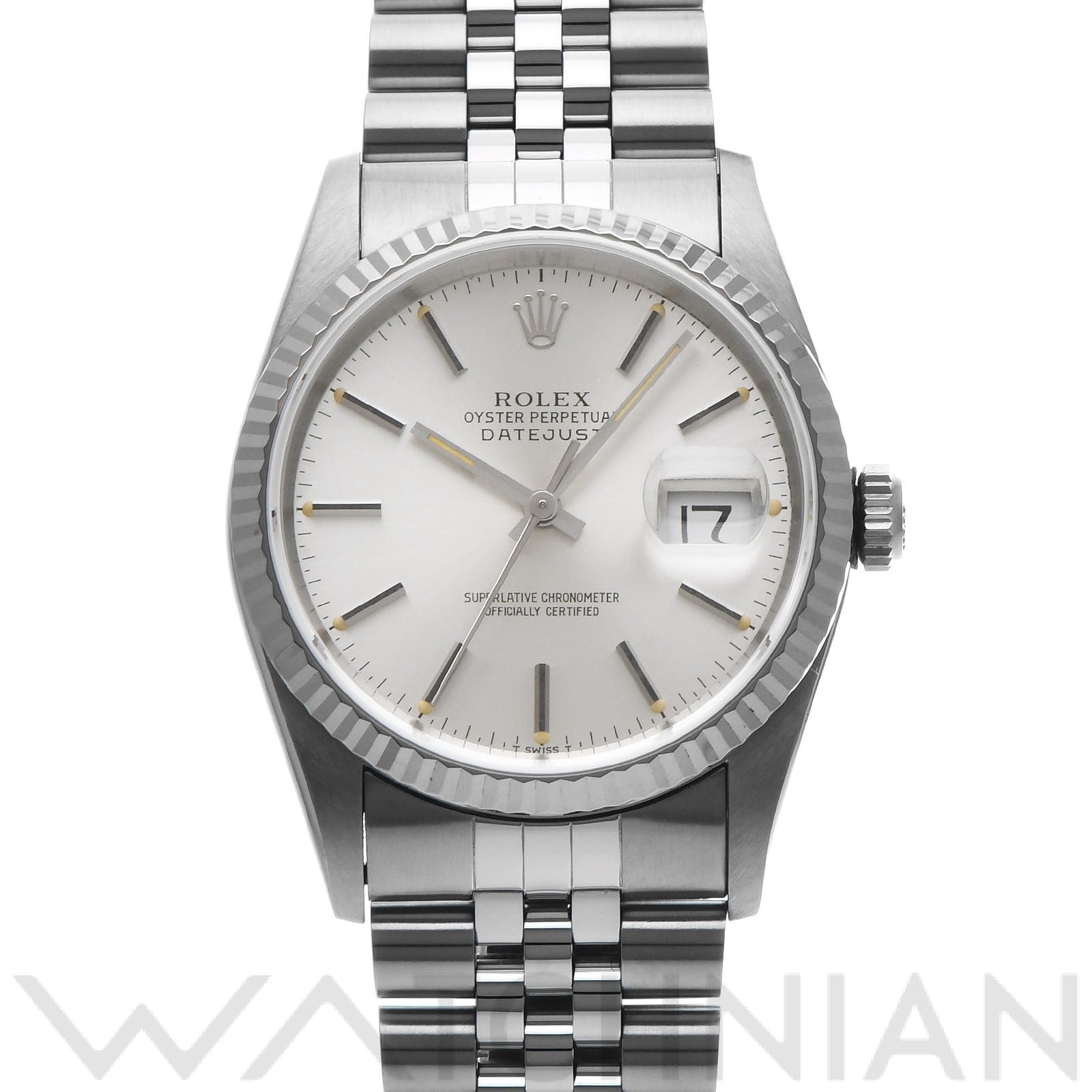 ロレックス デイトジャスト 36 16234 シルバー メンズ 時計 【中古】【wristwatch】