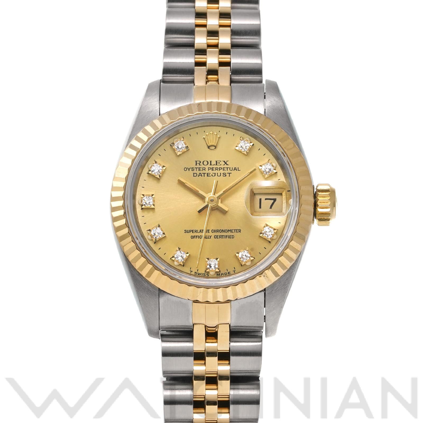 デイトジャスト 69173G X番(1991年頃製造) シャンパン/ダイヤモンド ロレックス ROLEX レディース 【中古】
