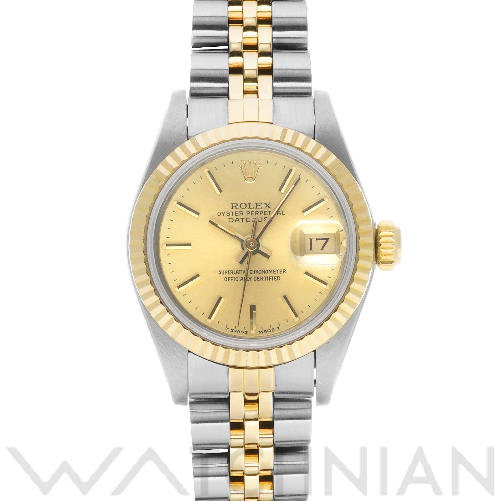 ロレックス デイトジャスト 69173 シャンパン レディース 時計 【中古】【wristwatch】