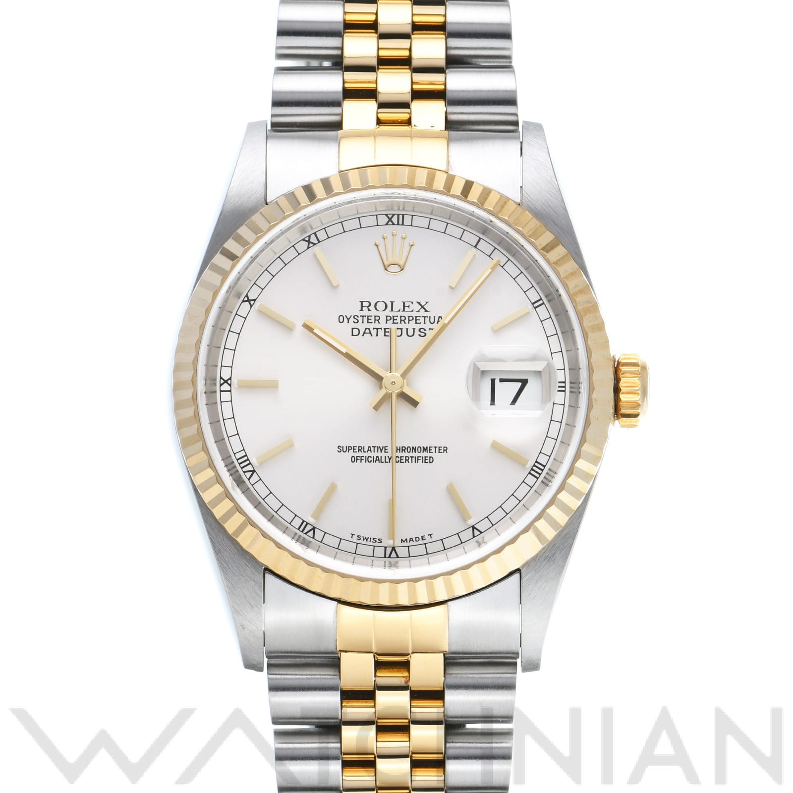 ロレックス デイトジャスト 16233 シルバー メンズ 時計 【中古】【wristwatch】