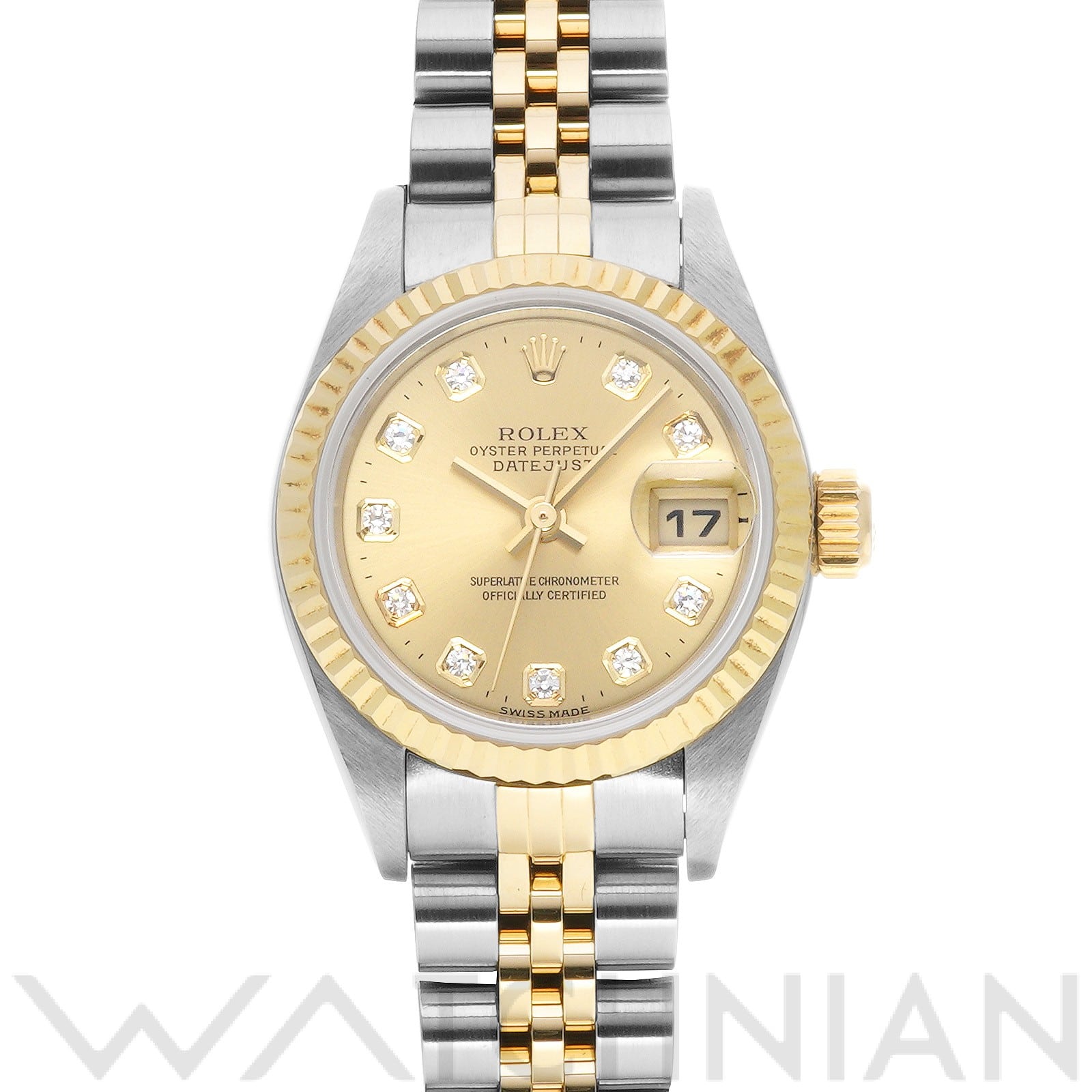 ロレックス デイトジャスト 79173G シャンパン/ダイヤモンド レディース 時計 【中古】【wristwatch】