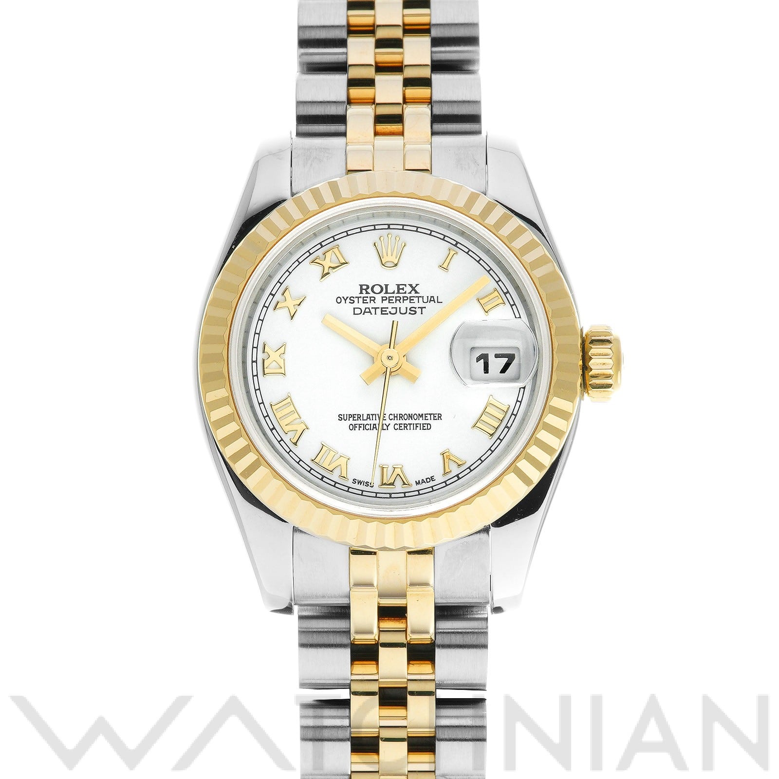 ロレックス レディ デイトジャスト 26 179173 ホワイト レディース 時計 【中古】【wristwatch】