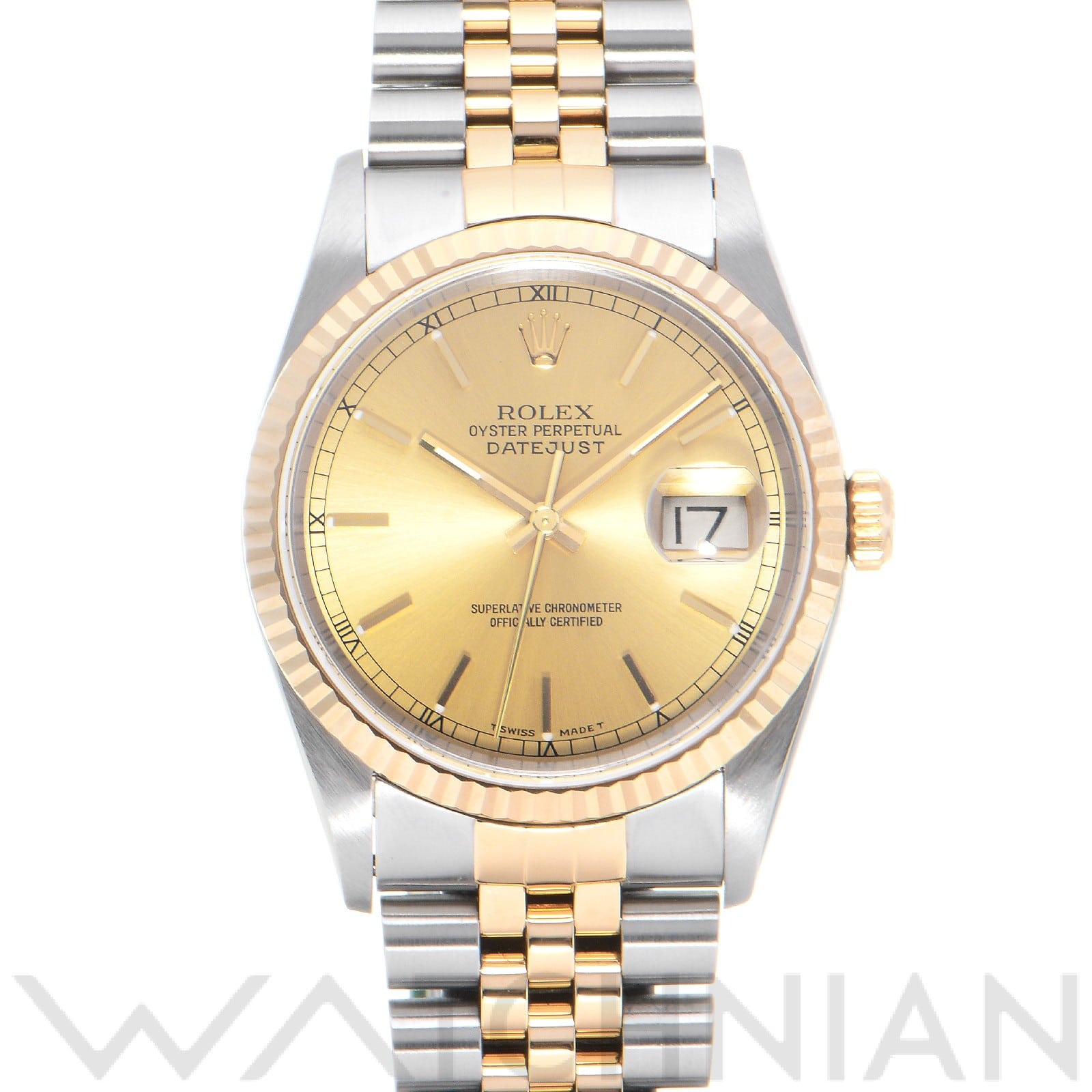 ロレックス デイトジャスト 16233 シャンパン メンズ 時計 【中古】【wristwatch】