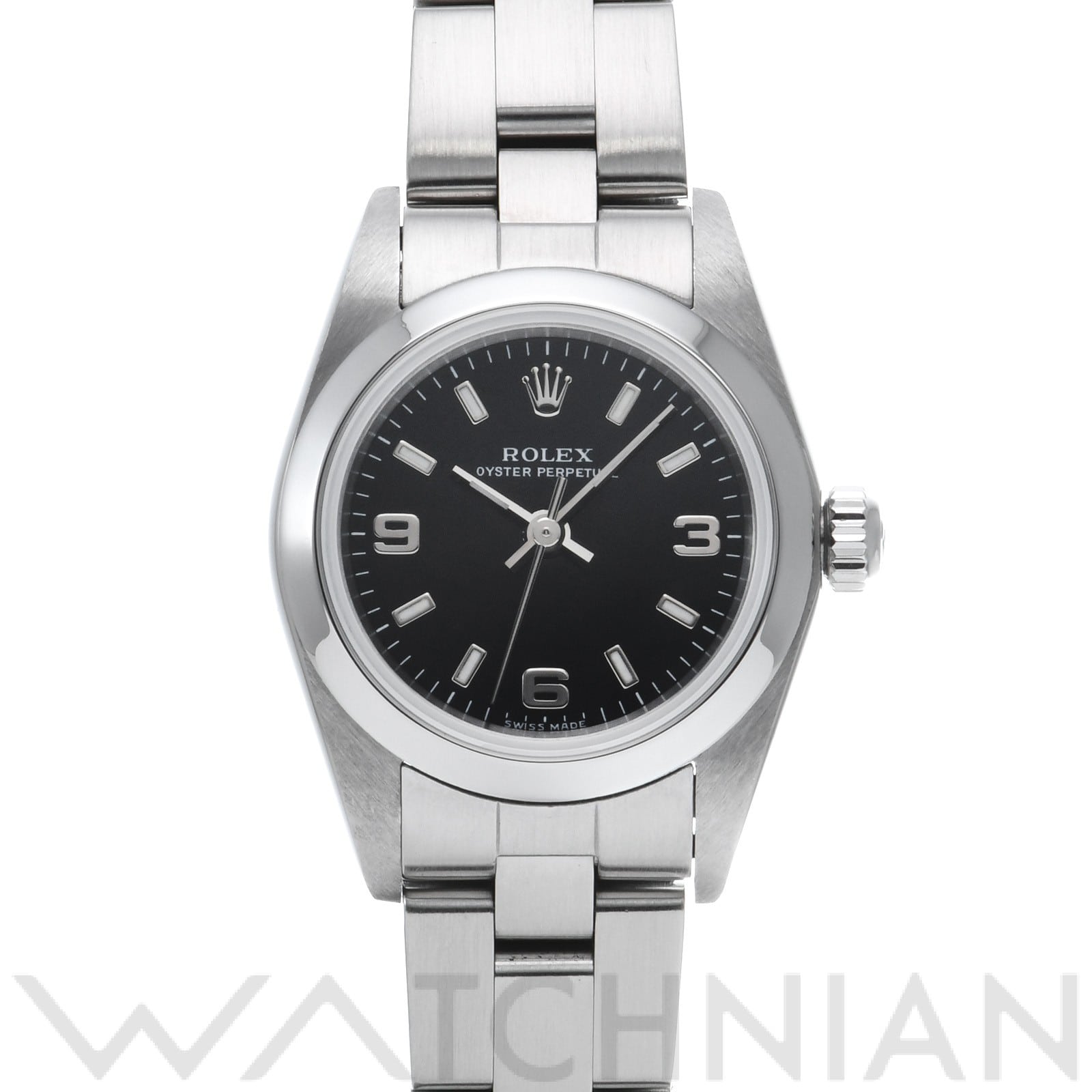 ロレックス / ROLEX オイスターパーペチュアル 76080 ブラック レディース 時計 【中古】【wristwatch】