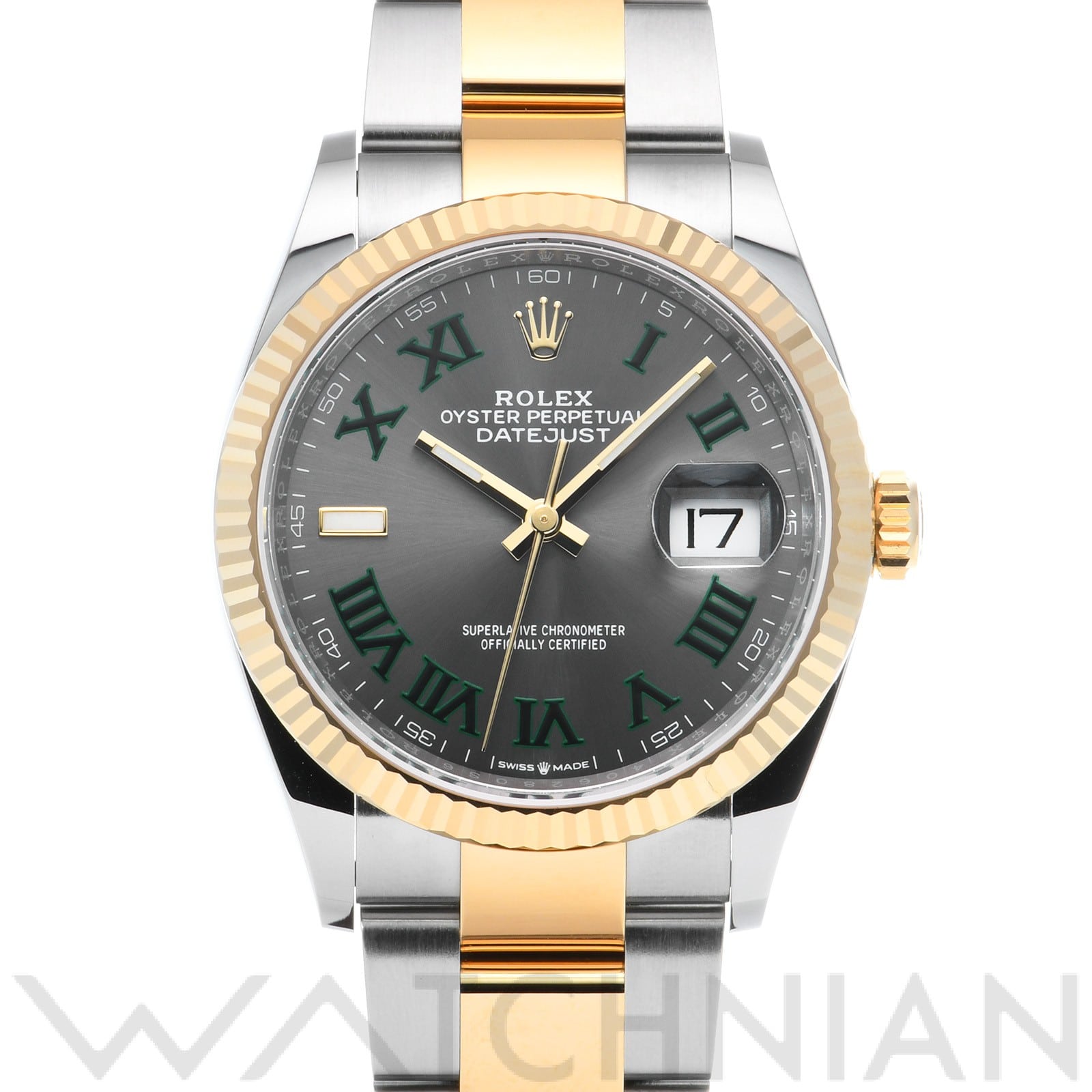 ロレックス デイトジャスト 36 126233 スレートグレー メンズ 時計 【中古】【wristwatch】