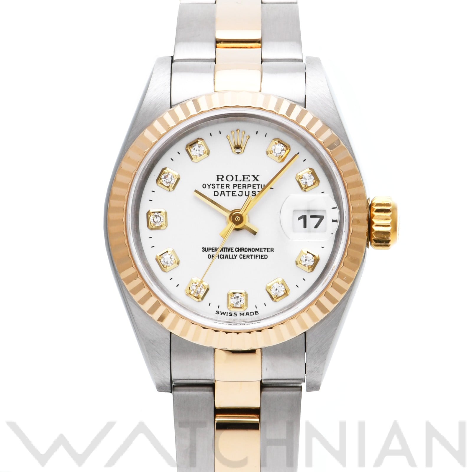 ロレックス デイトジャスト 79173 ホワイト/ダイヤモンド レディース 時計 【中古】【wristwatch】