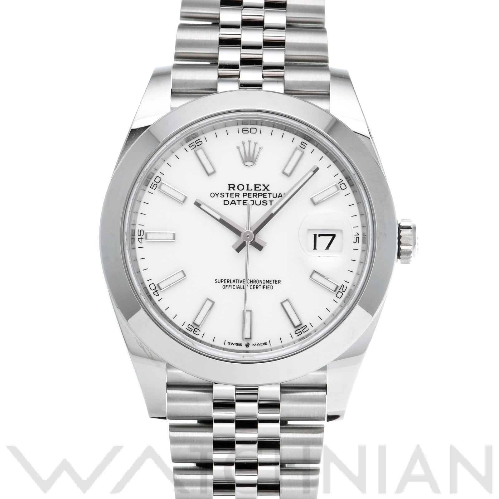 ロレックス / ROLEX デイトジャスト 41 126300 ホワイト メンズ 時計 【中古】【wristwatch】