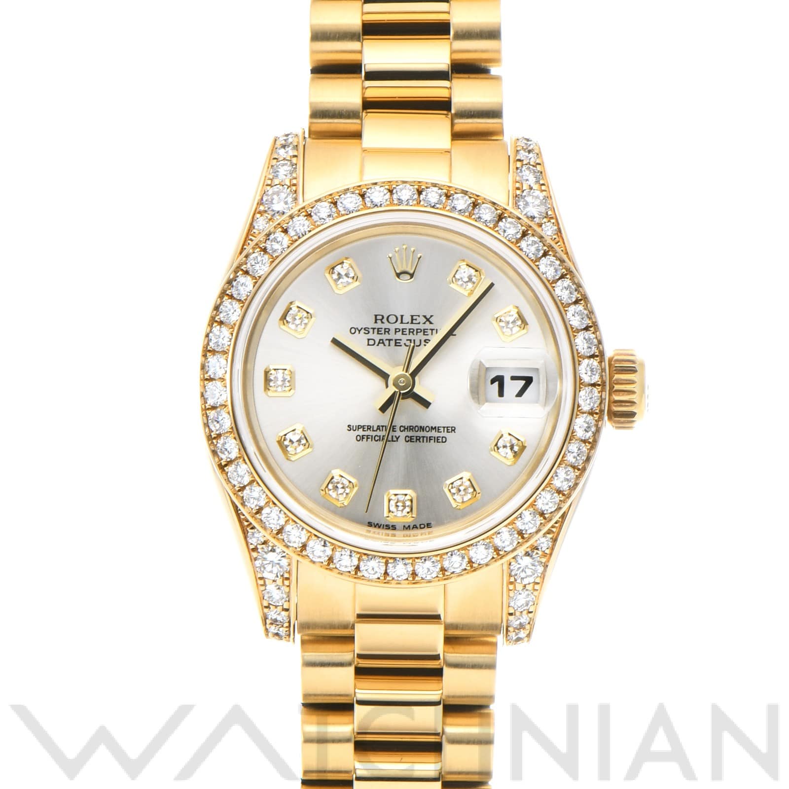 ロレックス レディ デイトジャスト 26 179158G シルバー/ダイヤモンド レディース 時計 【中古】【wristwatch】