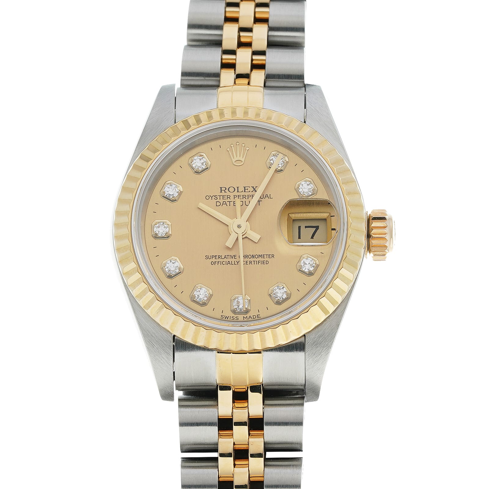 デイトジャスト 69173G S番(1994年頃製造) シャンパン/ダイヤモンド ロレックス ROLEX レディース 【中古】