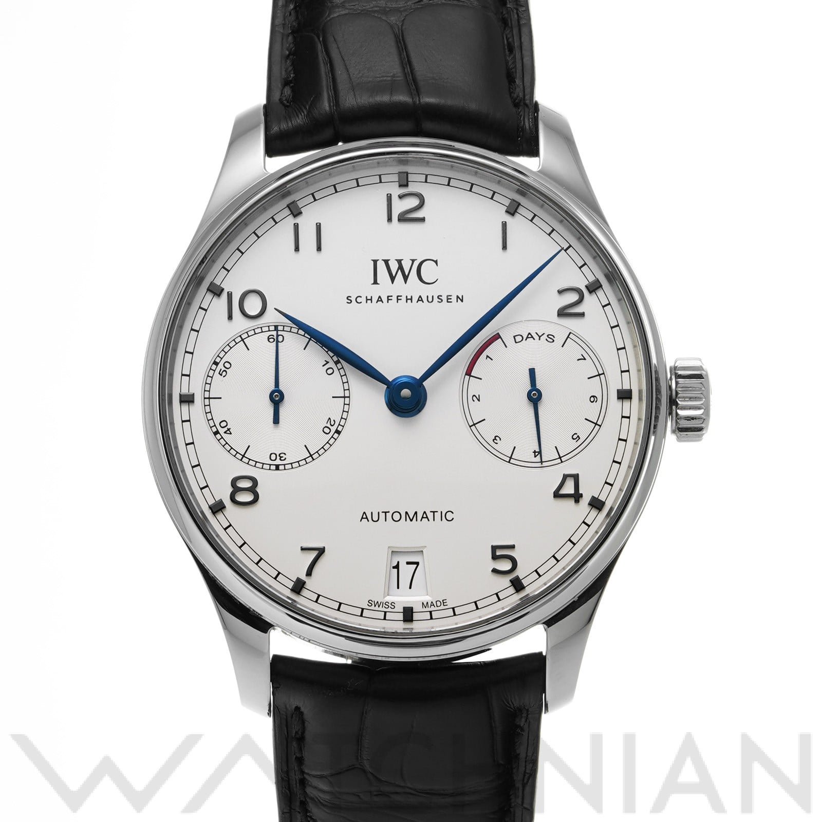 ポルトギーゼ オートマティック 7デイズ IW500705 シルバーメッキ インターナショナルウォッチカンパニー IWC メンズ 【中古】