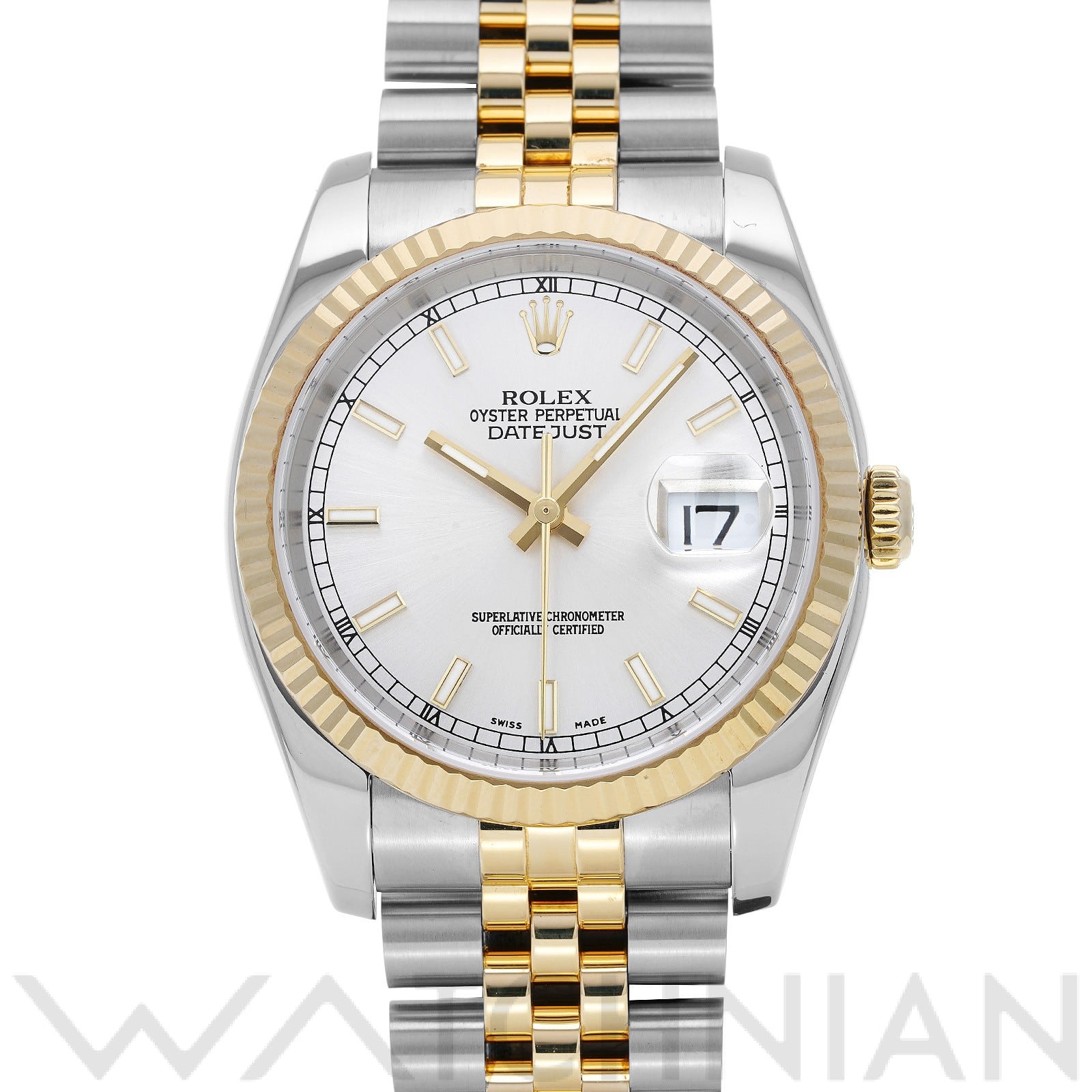 ロレックス デイトジャスト 36 116233 シルバー メンズ 時計 【中古】【wristwatch】