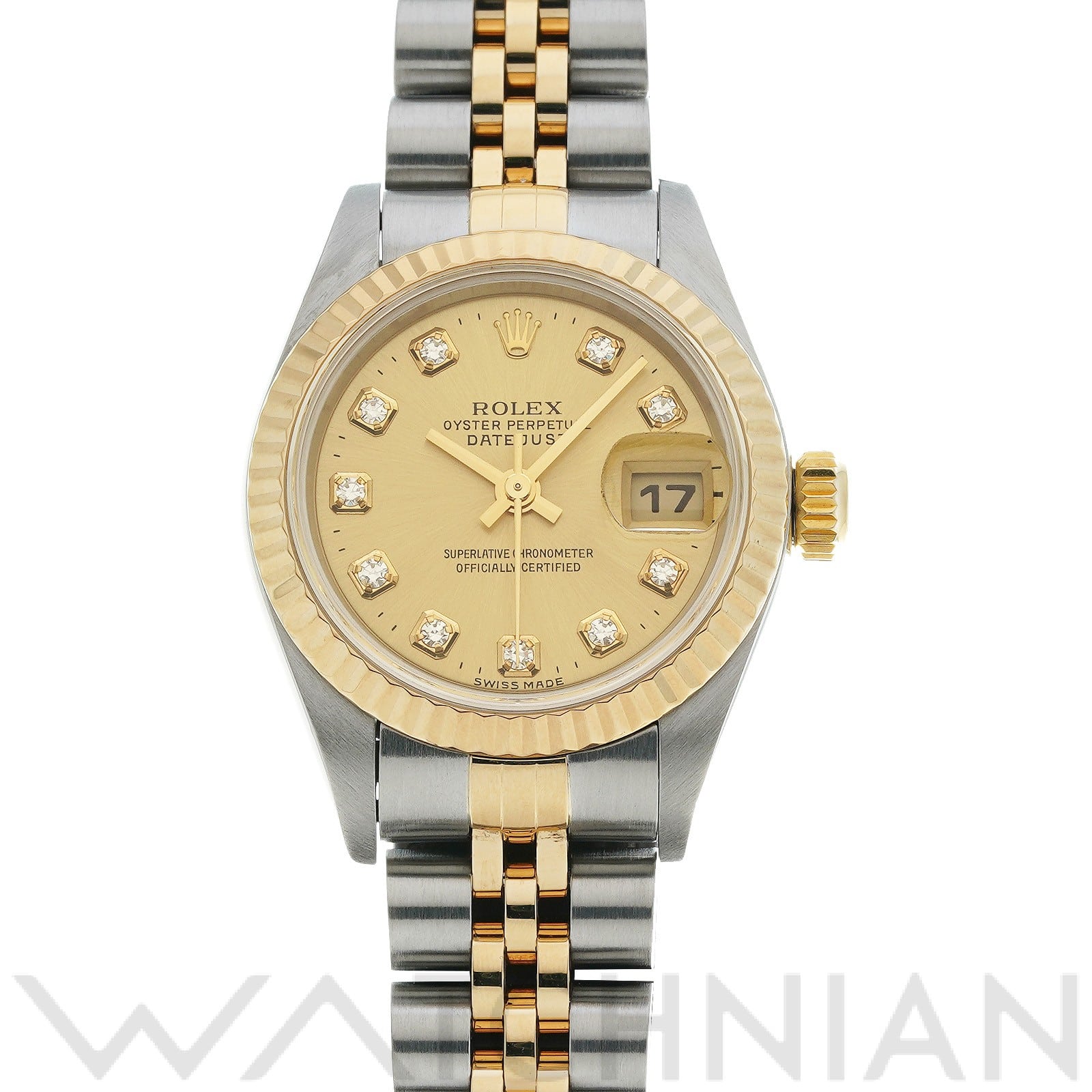 ロレックス デイトジャスト 79173G シャンパン/ダイヤモンド レディース 時計 【中古】【wristwatch】