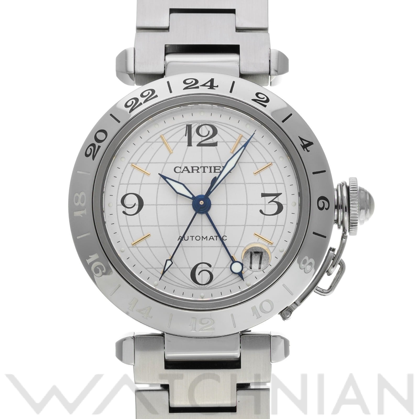 カルティエ / CARTIER パシャC メリディアン GMT W31029M7 シルバー ユニセックス 時計 【中古】【wristwatch】