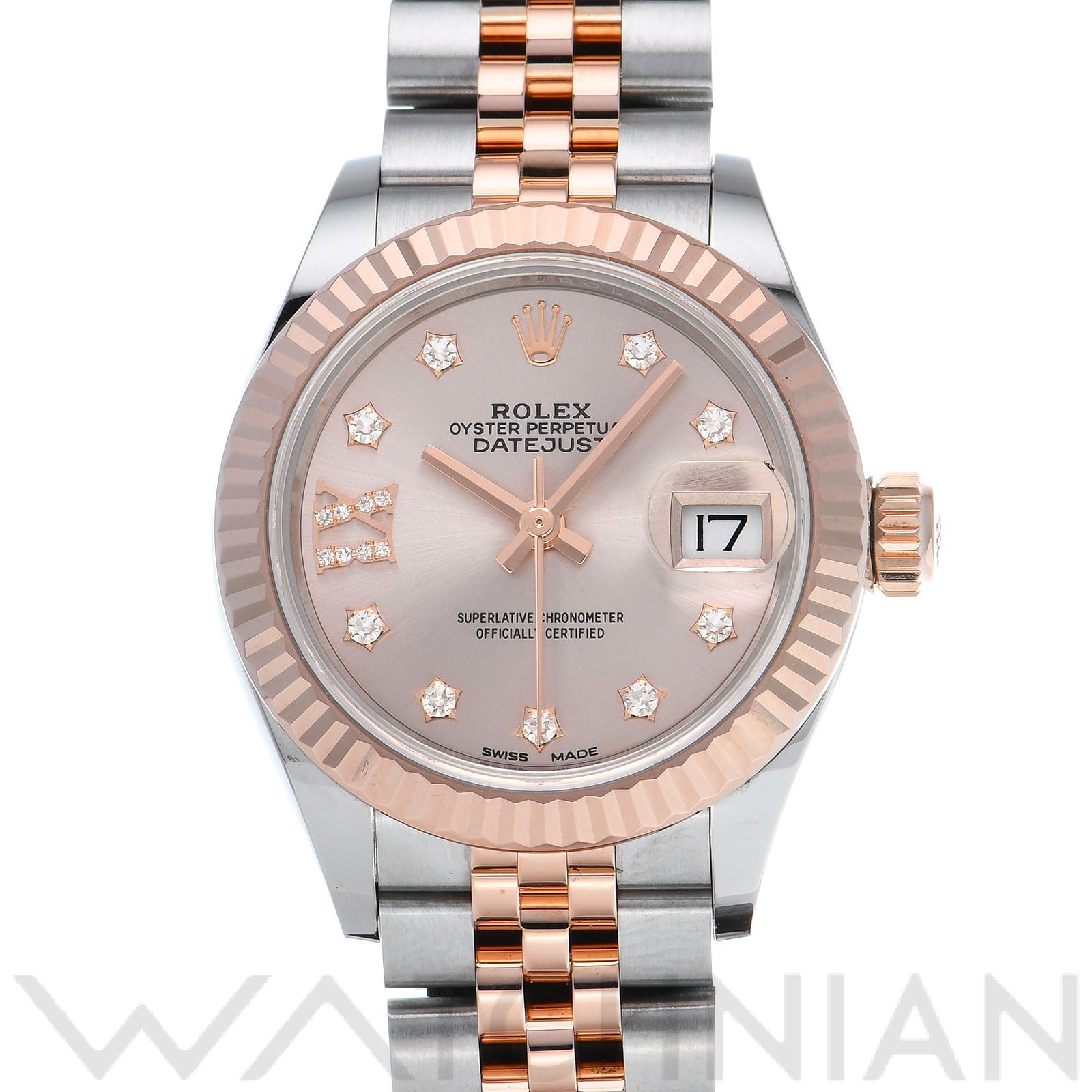 ロレックス レディ デイトジャスト 28 279171 サンダスト/ダイヤモンド レディース 時計 【中古】【wristwatch】