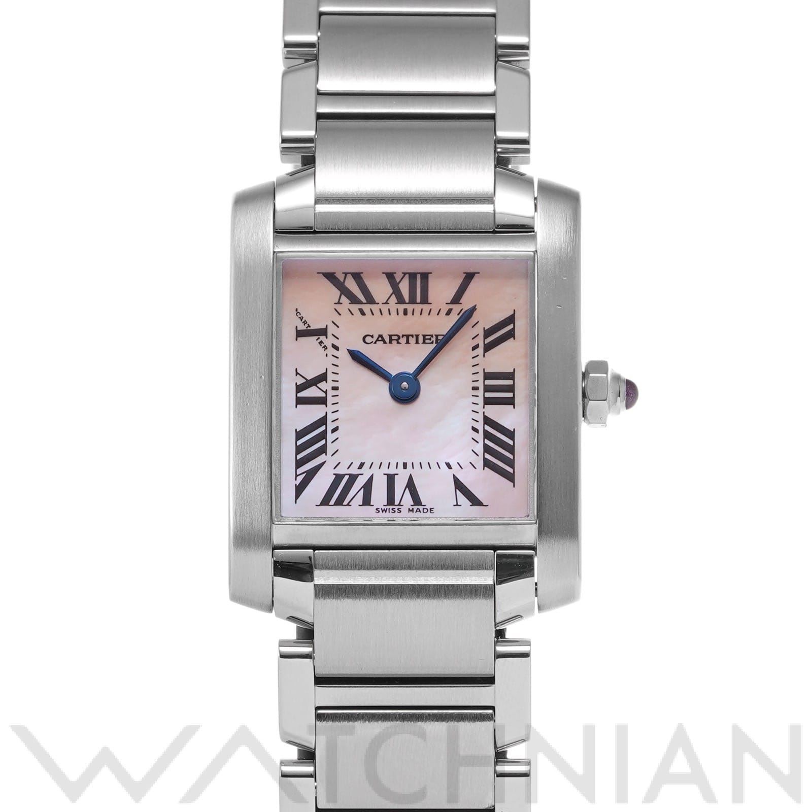 カルティエ / CARTIER タンクフランセーズ SM W51028Q3 ピンクシェル レディース 時計 【中古】【wristwatch】