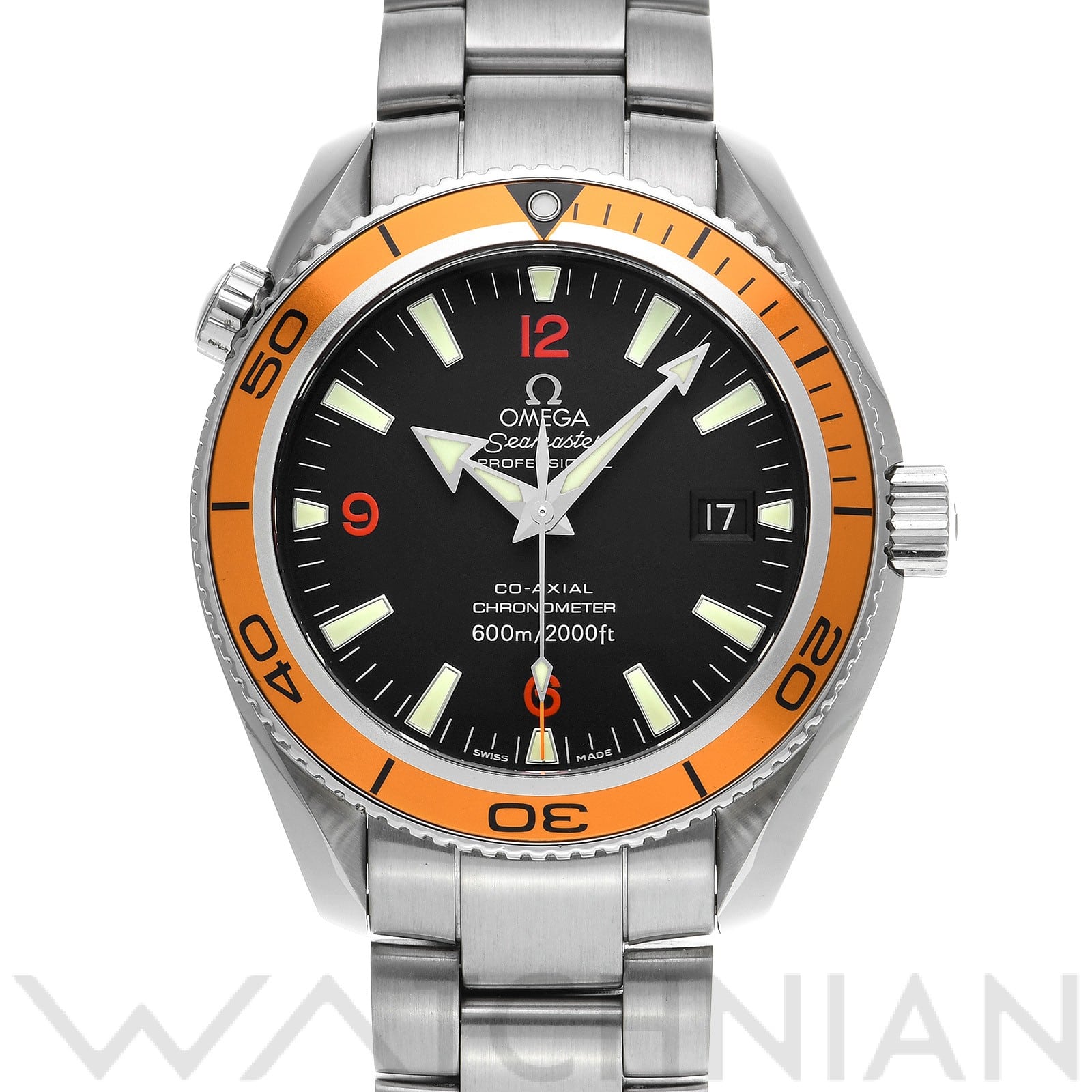 オメガ / OMEGA シーマスター プラネットオーシャン 600 コーアクシャル 2209.50 ブラック メンズ 時計 【中古】【wristwatch】